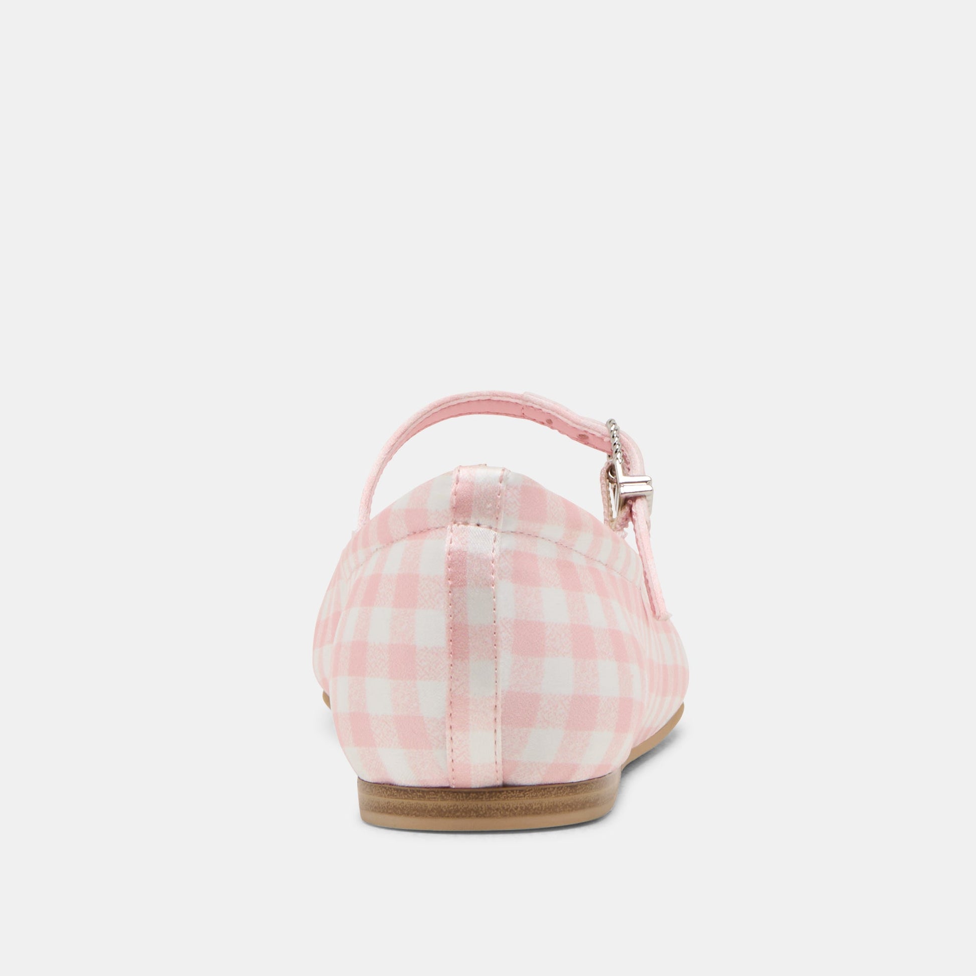 Reyes X Byrdie Golf Pink Plaid Gingham Wide Ballet Flats