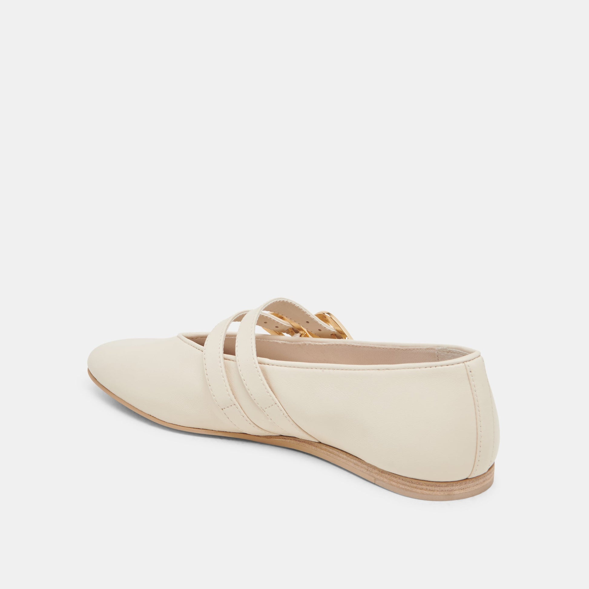 BAYLEE WIDE BALLET FLATS IVORY LEATHER
 – Dolce Vita