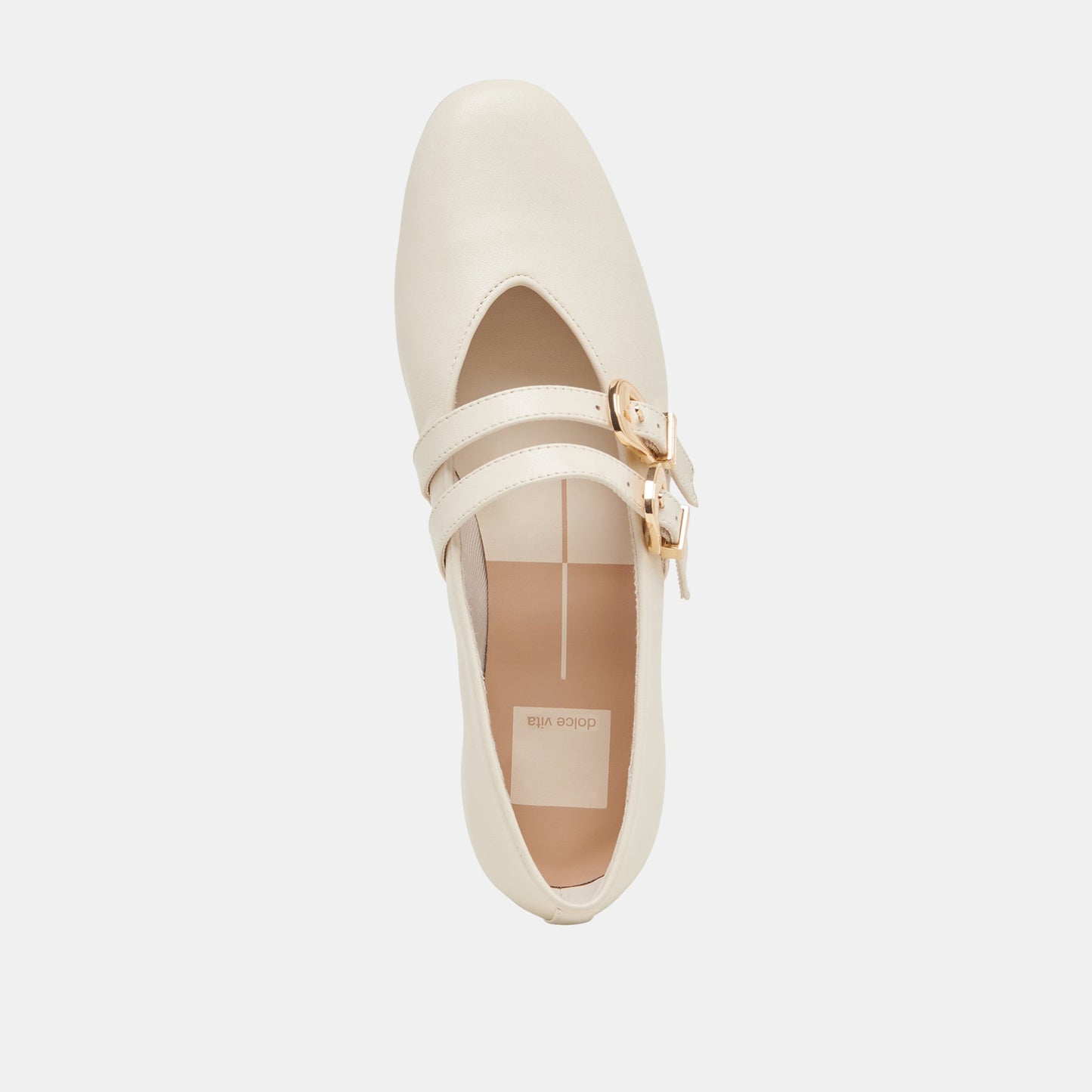BAYLEE WIDE BALLET FLATS IVORY LEATHER
 – Dolce Vita