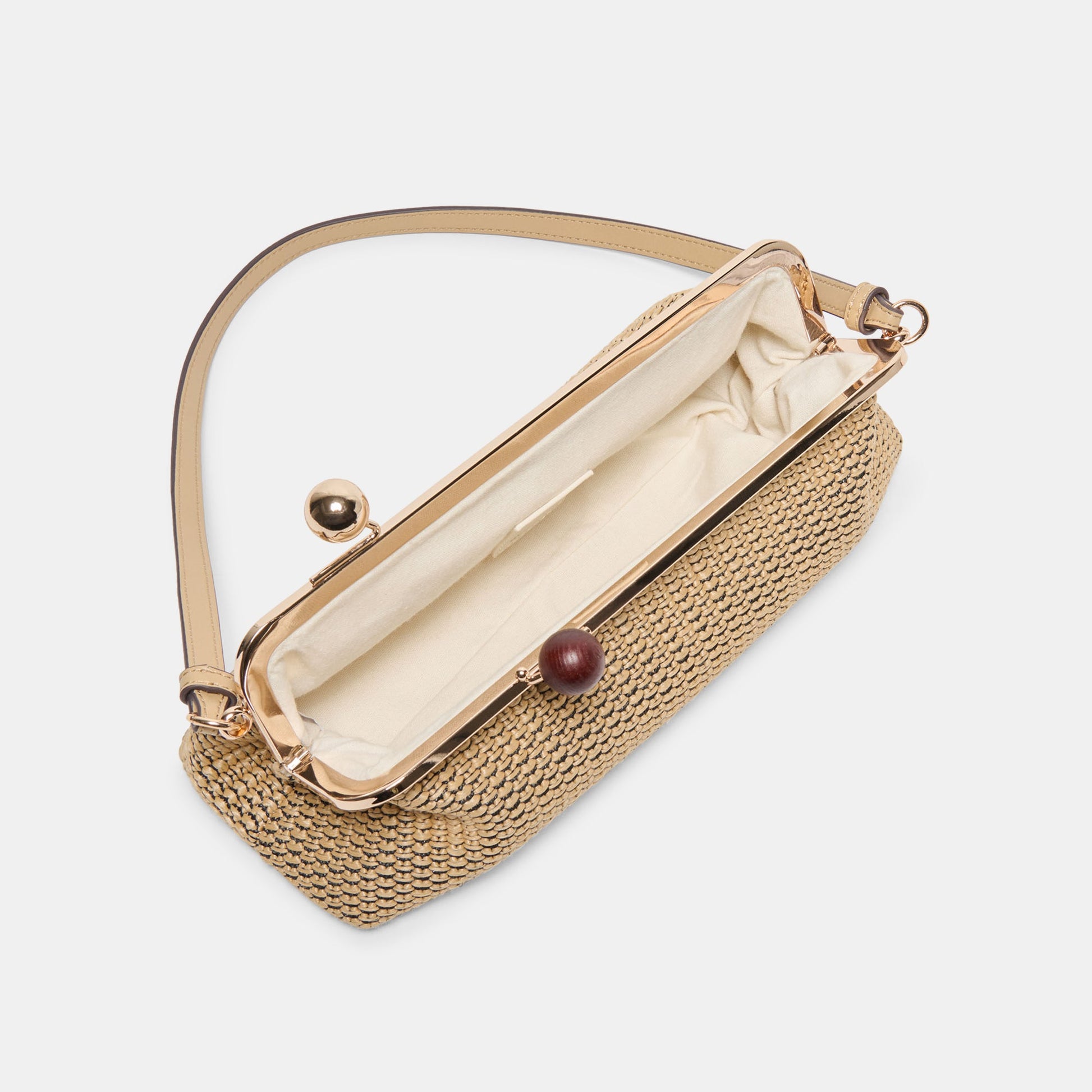 Ambriaa Natural Raffia Shoulder Bag