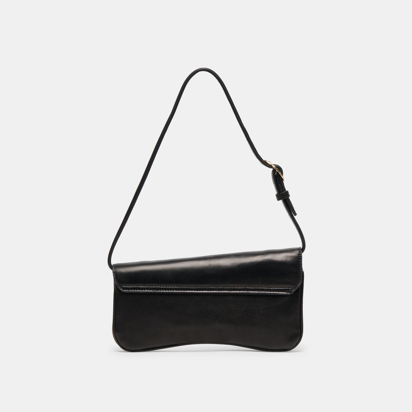 Azura Black Leather Shoulder Bag
