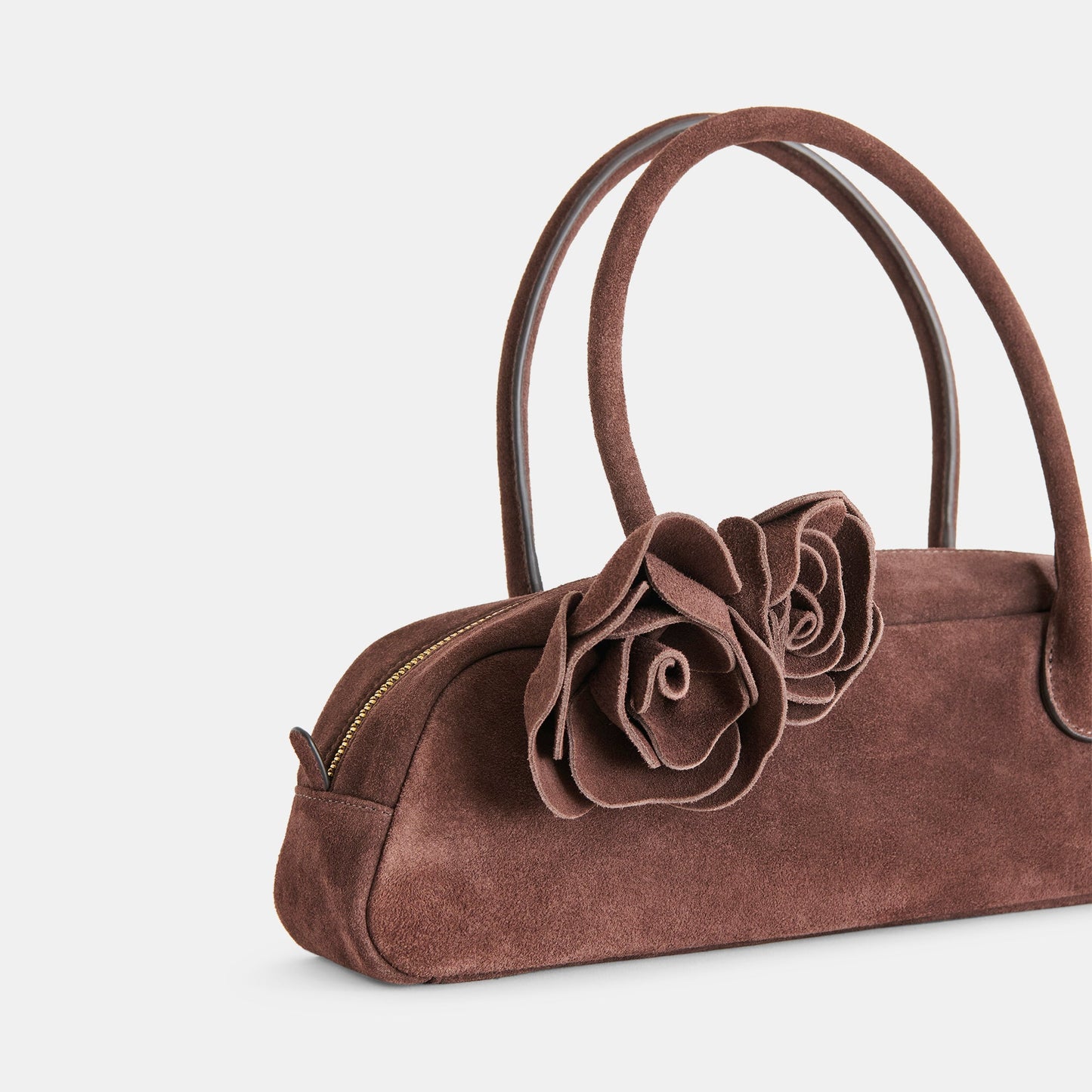 Boracay Chocolate Suede Shoulder Bag