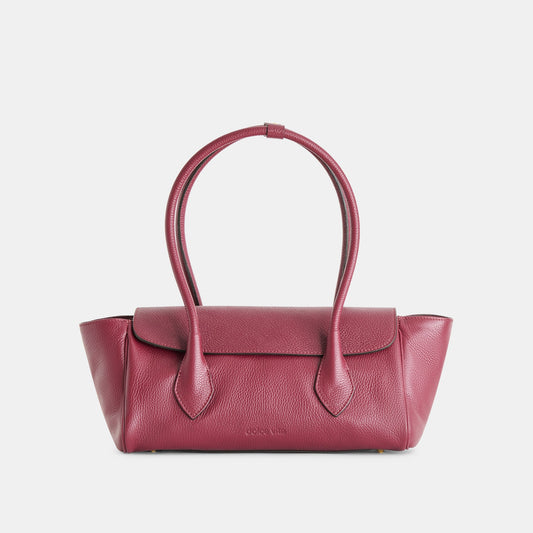 IRENE SHOULDER BAG BORDEAUX LEATHER
 – Dolce Vita