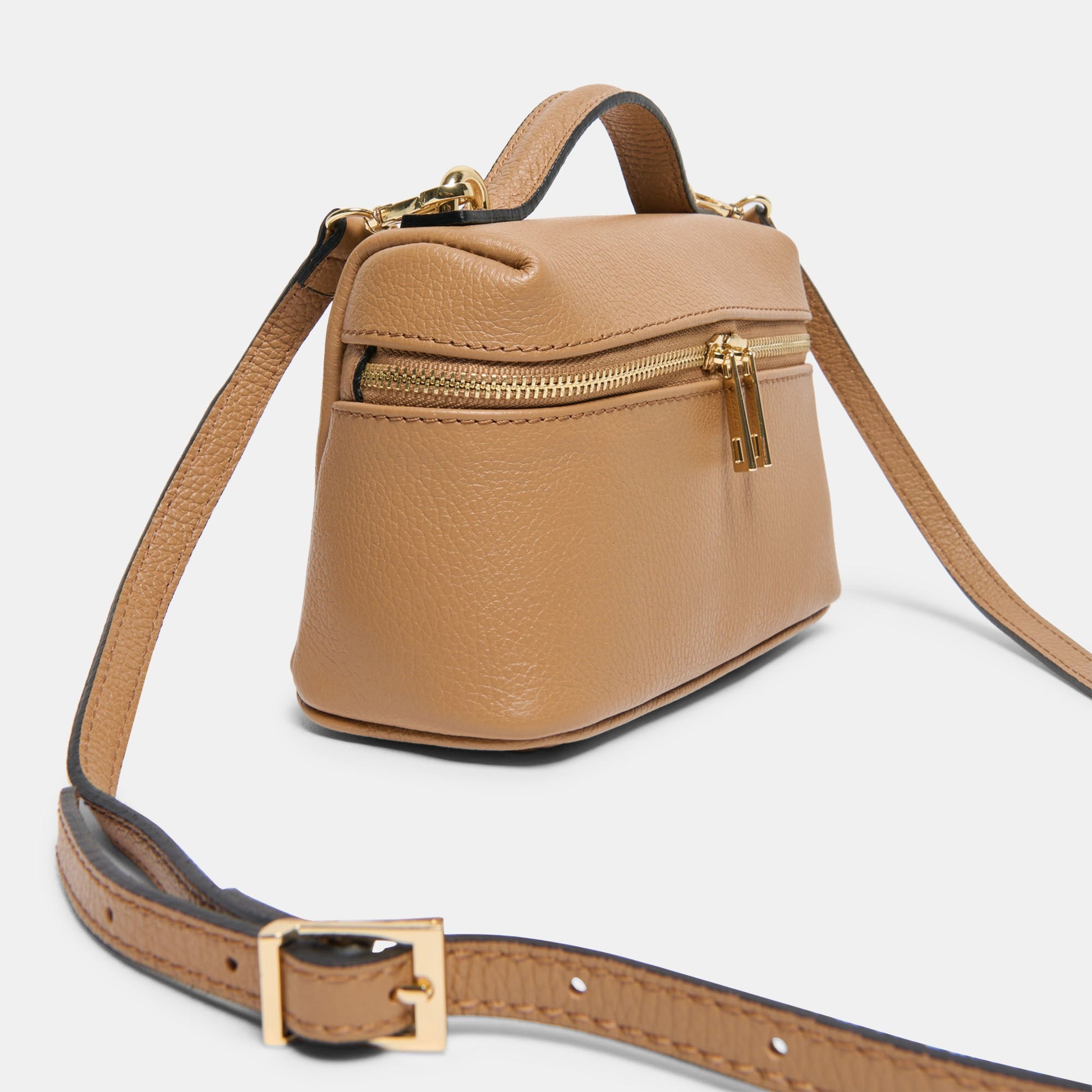 Leony Tan Leather Crossbody