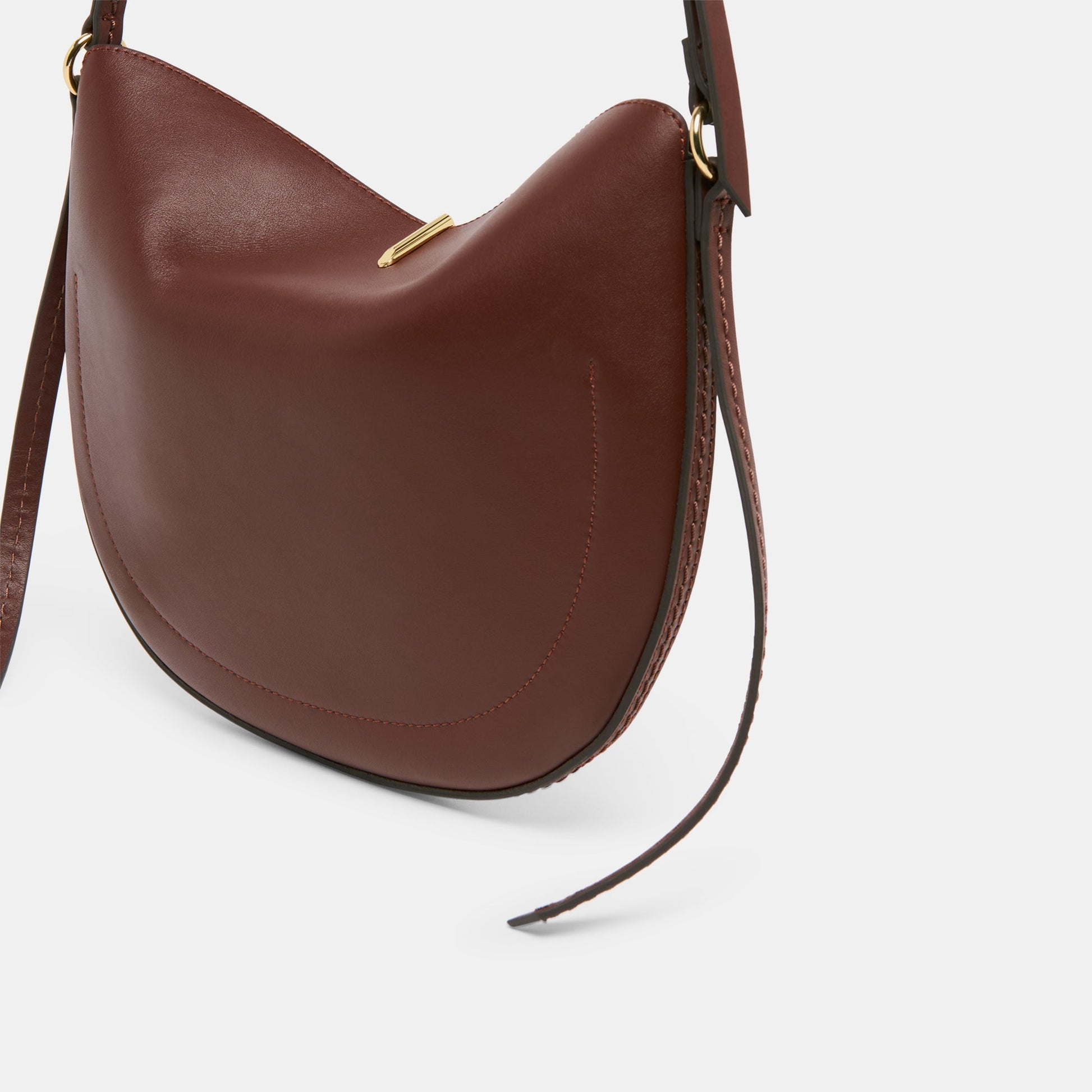 Burano Brown Leather Crossbody