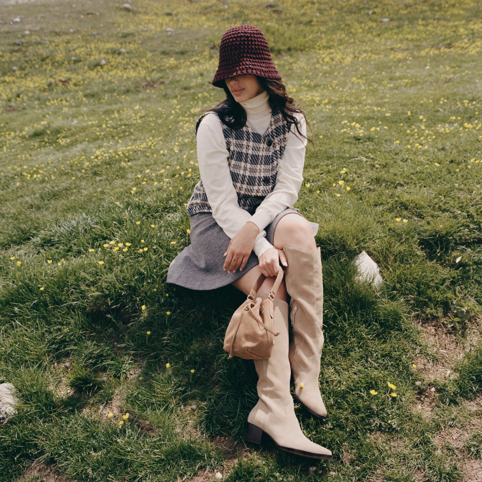 Amaru Brown Suede Crossbody