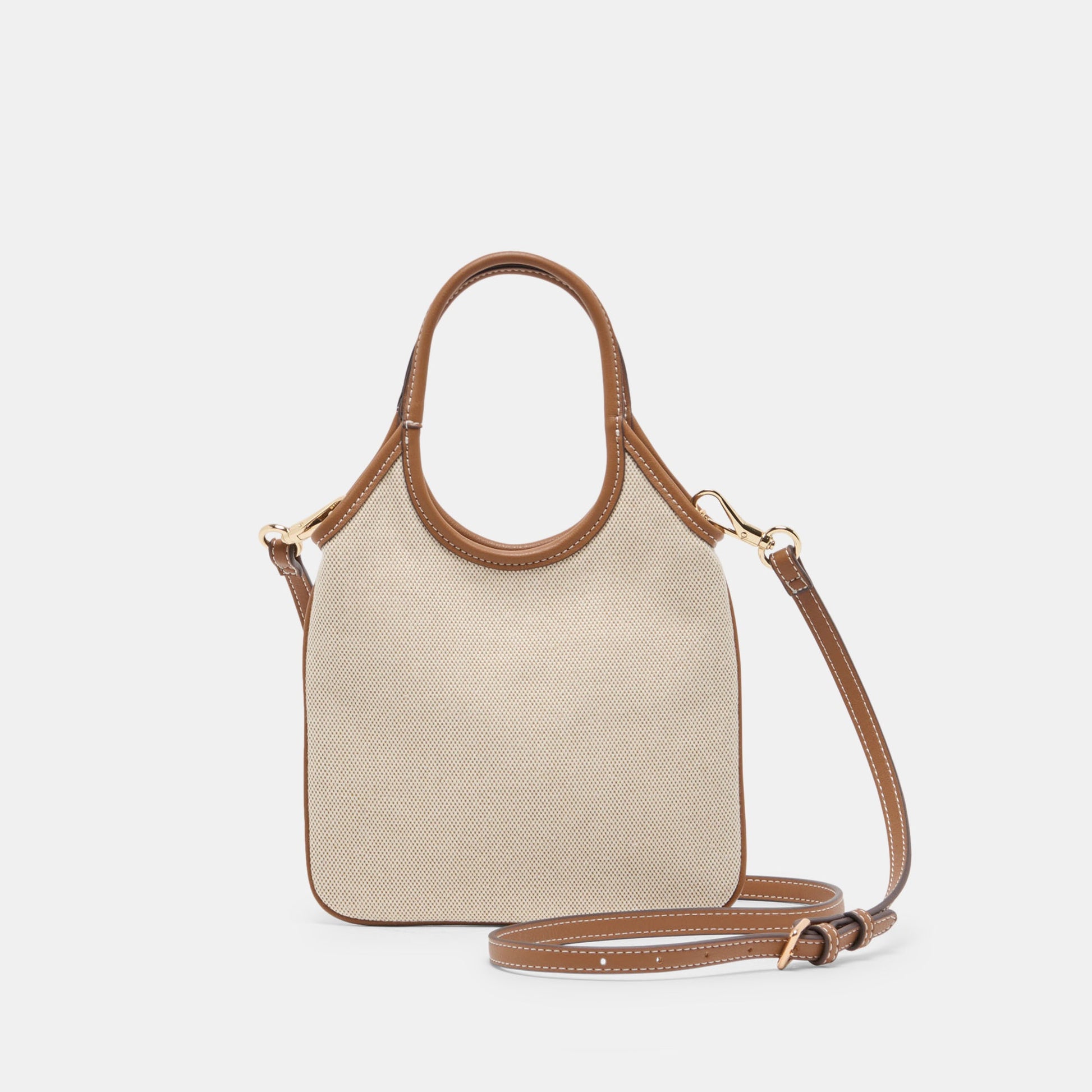 SYLVENE Natural Canvas Removable Crossbody Handbag