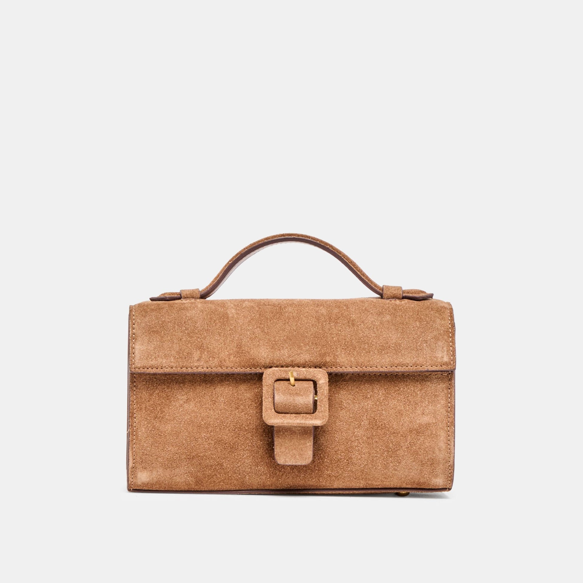 Chris Camel Suede Crossbody
