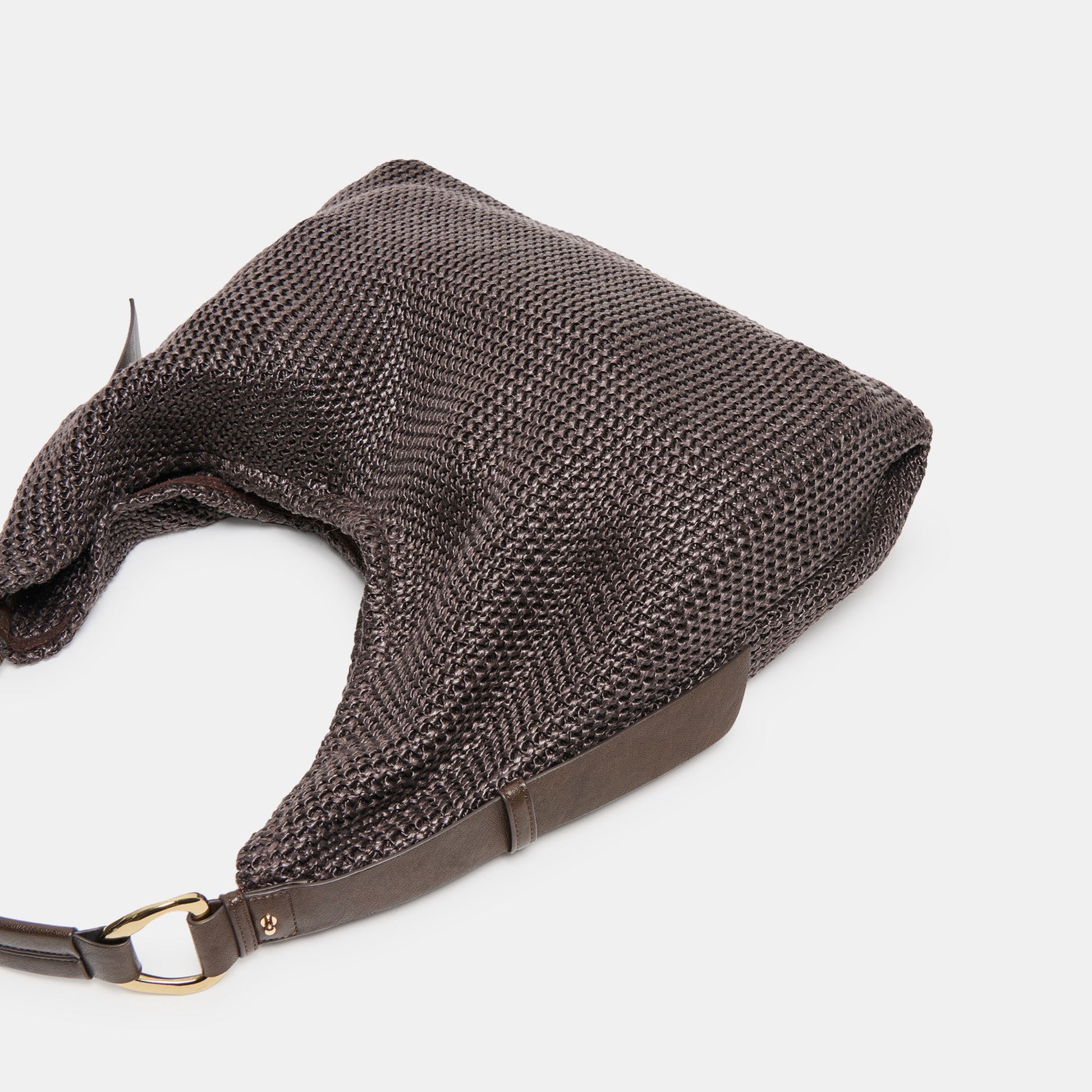 Miriel Chocolate Raffia Tote