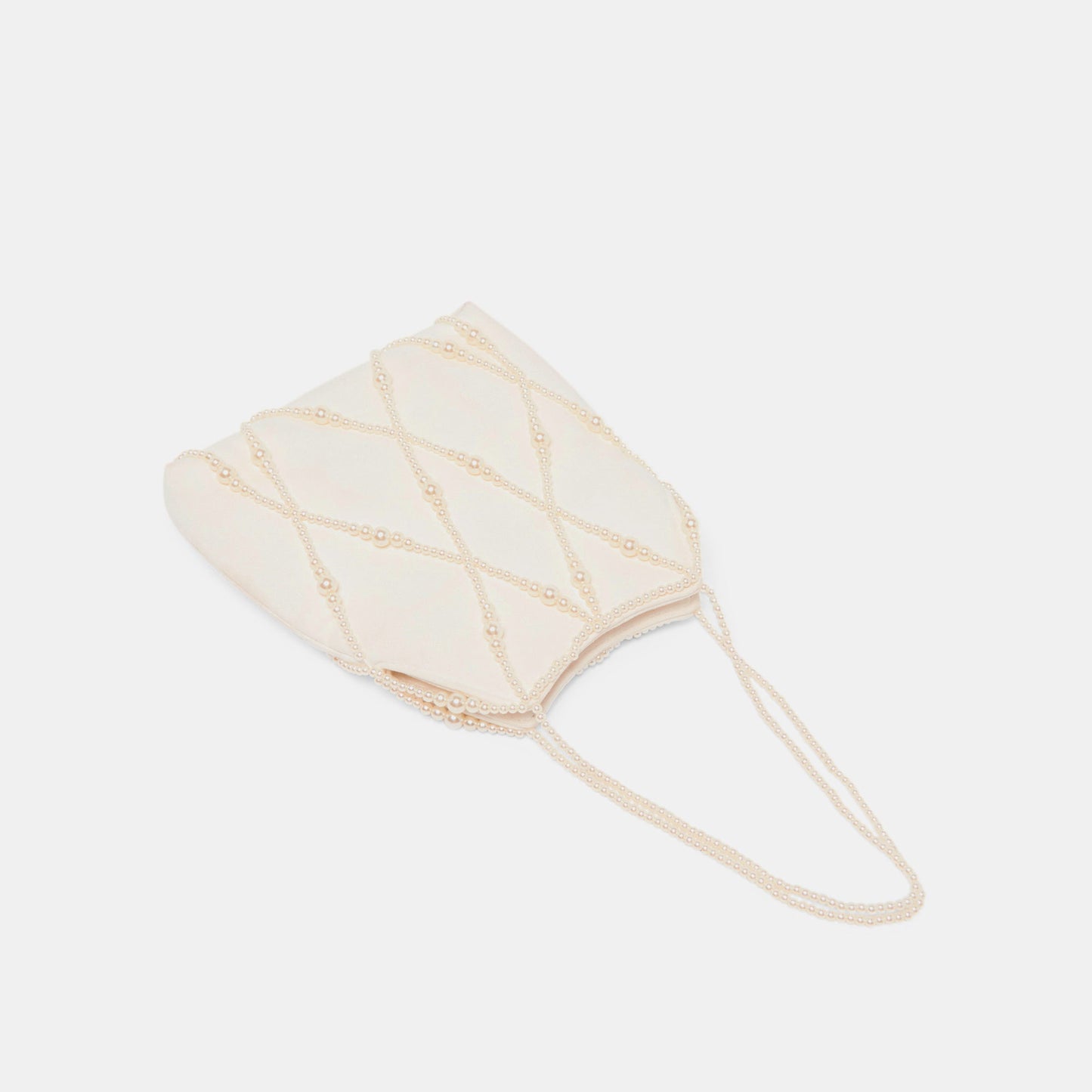Serilda Ivory Satin Handbag