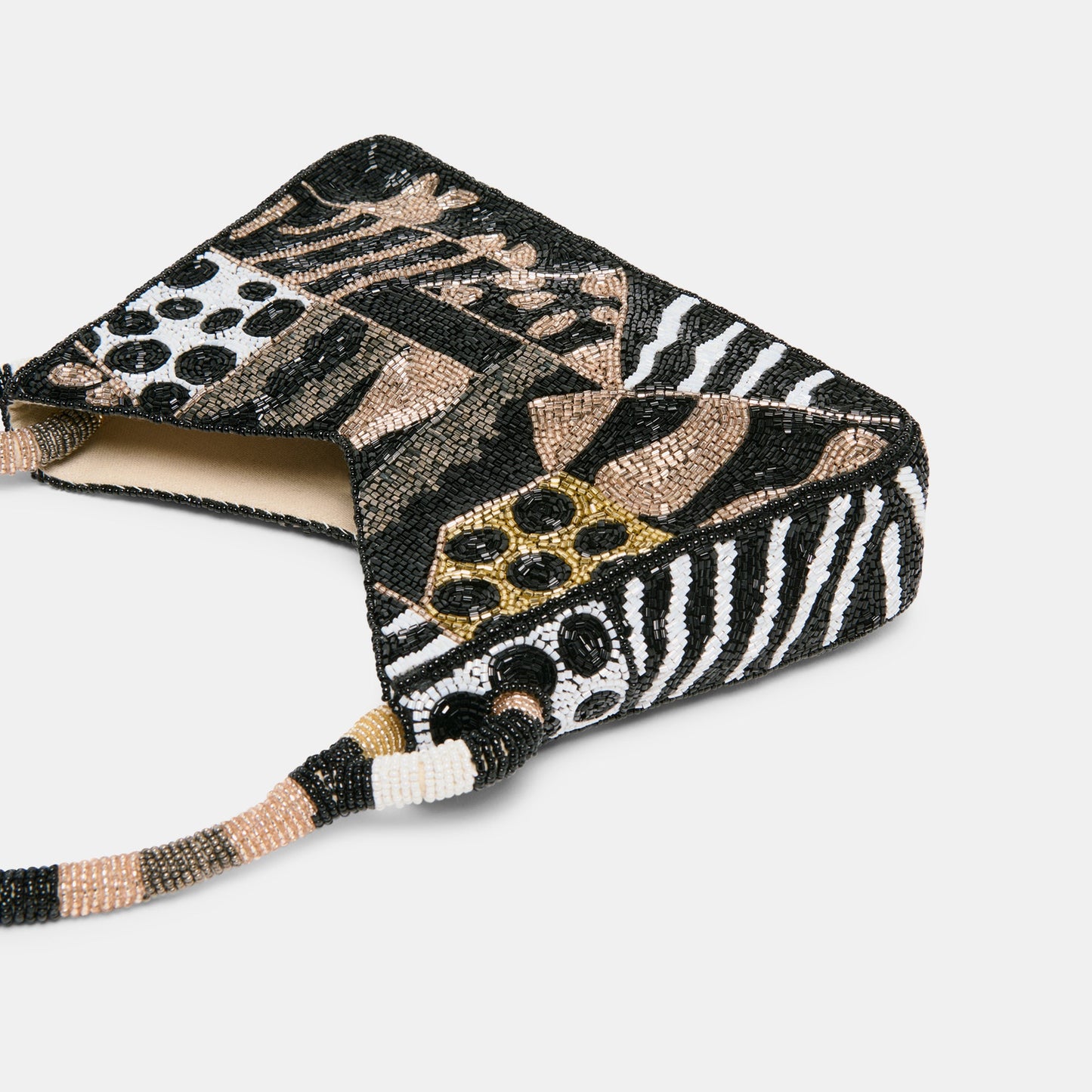 Amelia Dark Multi Beaded Shoulder Bag