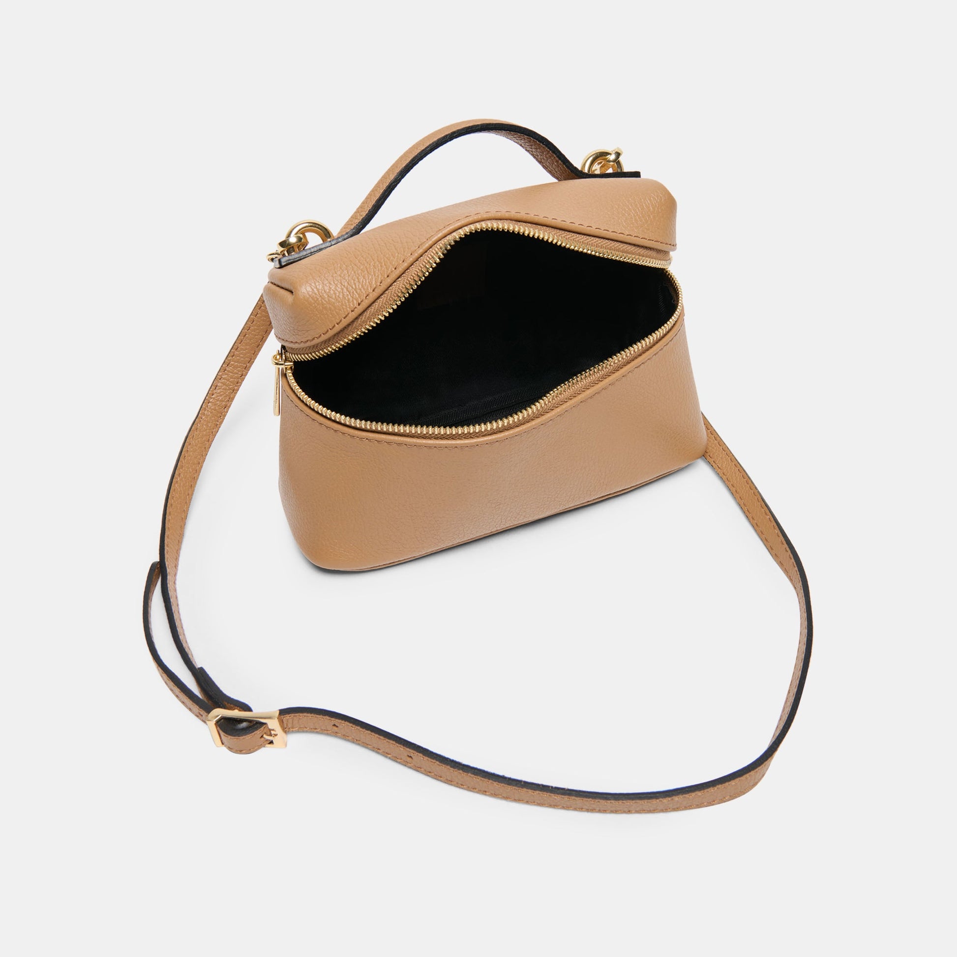Leony Tan Leather Crossbody