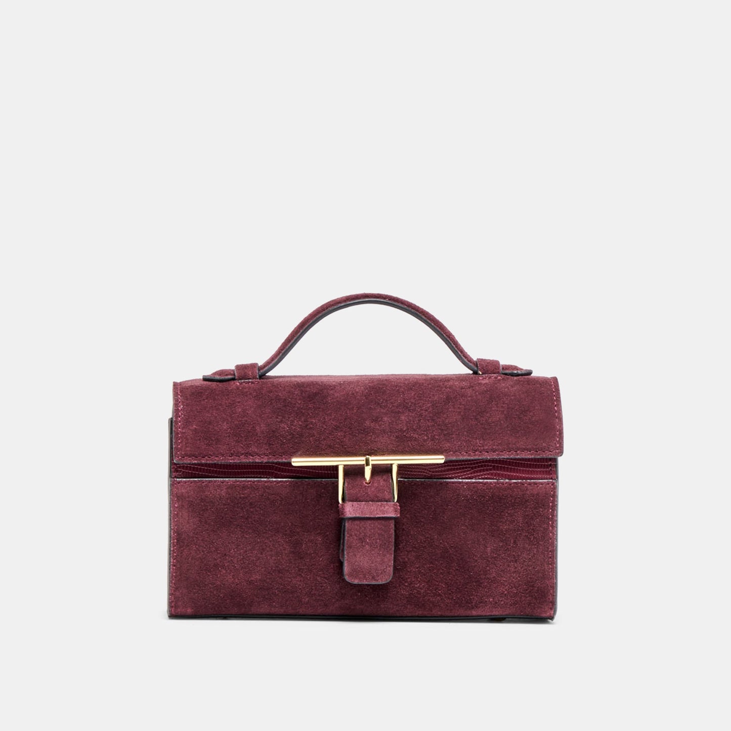 Zannone Burgundy Suede Crossbody