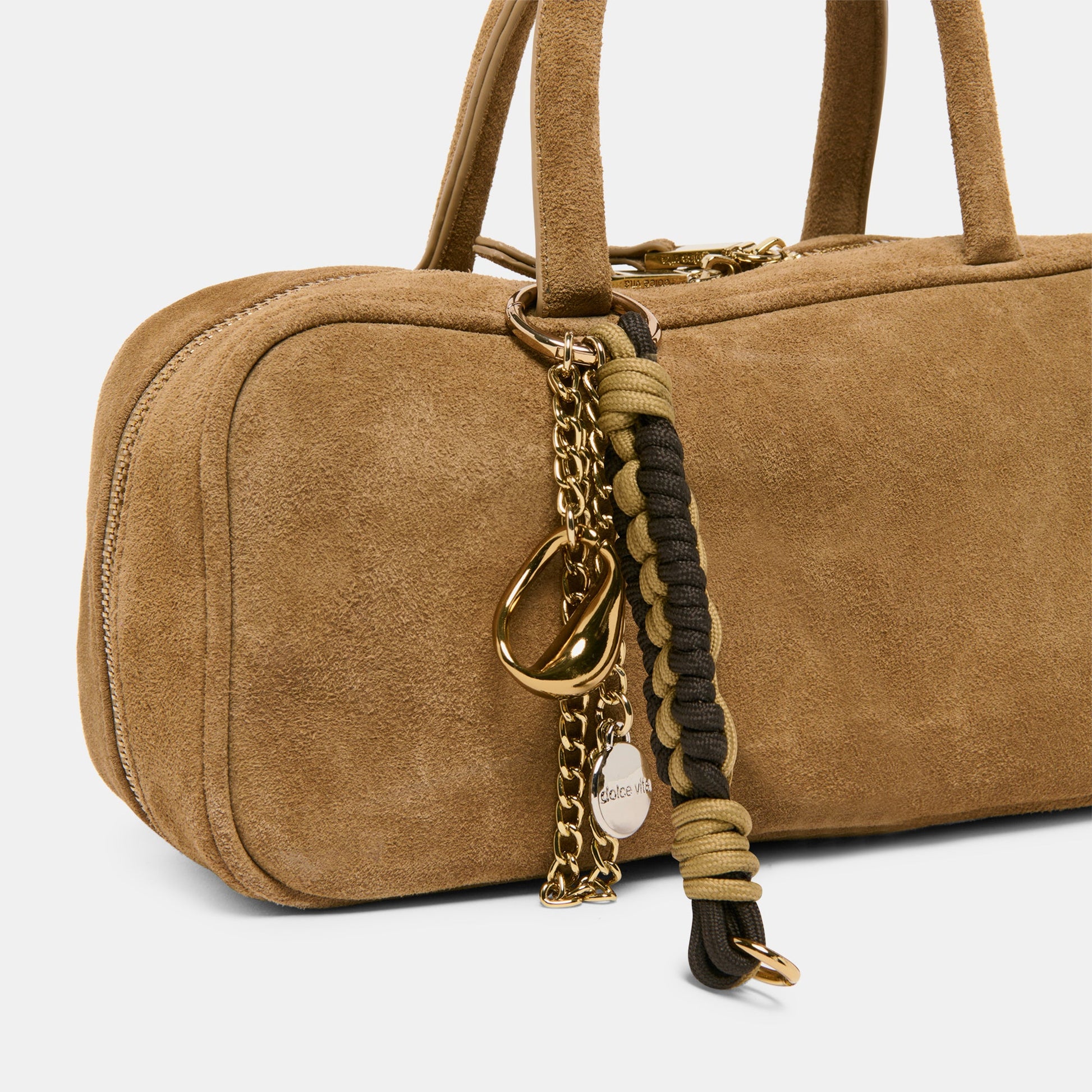 SANTINA HANDBAG TAUPE SUEDE
 – Dolce Vita