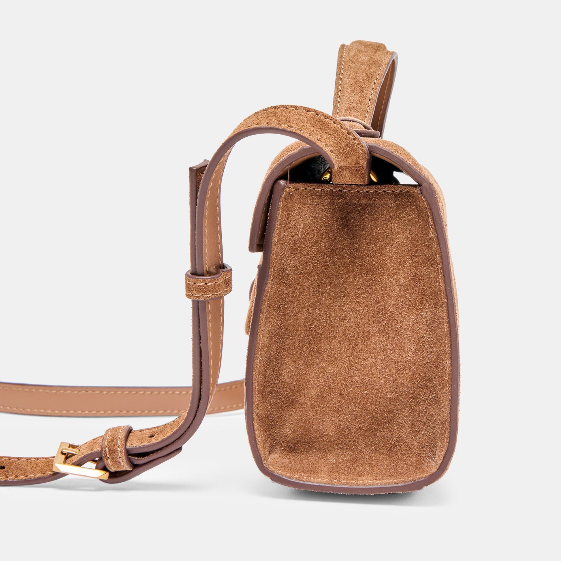Chris Camel Suede Crossbody