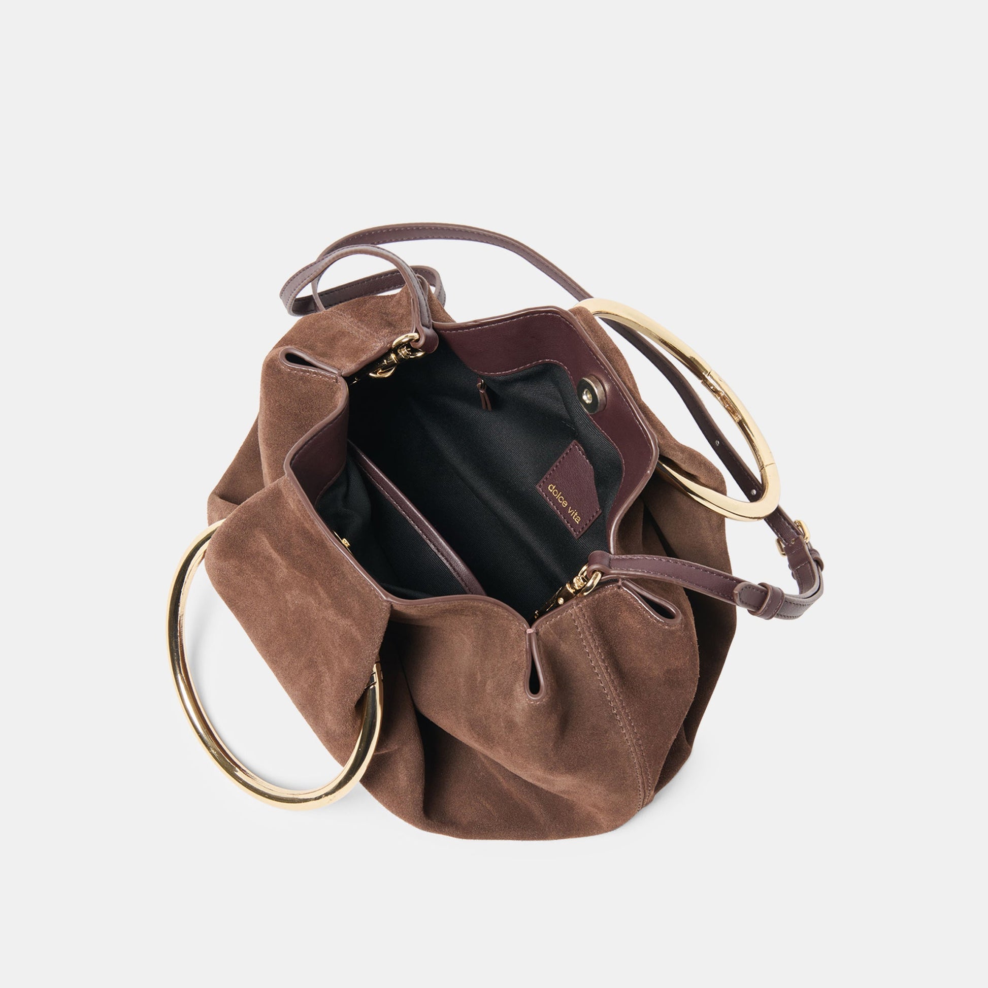 Channing Espresso Suede Handbag