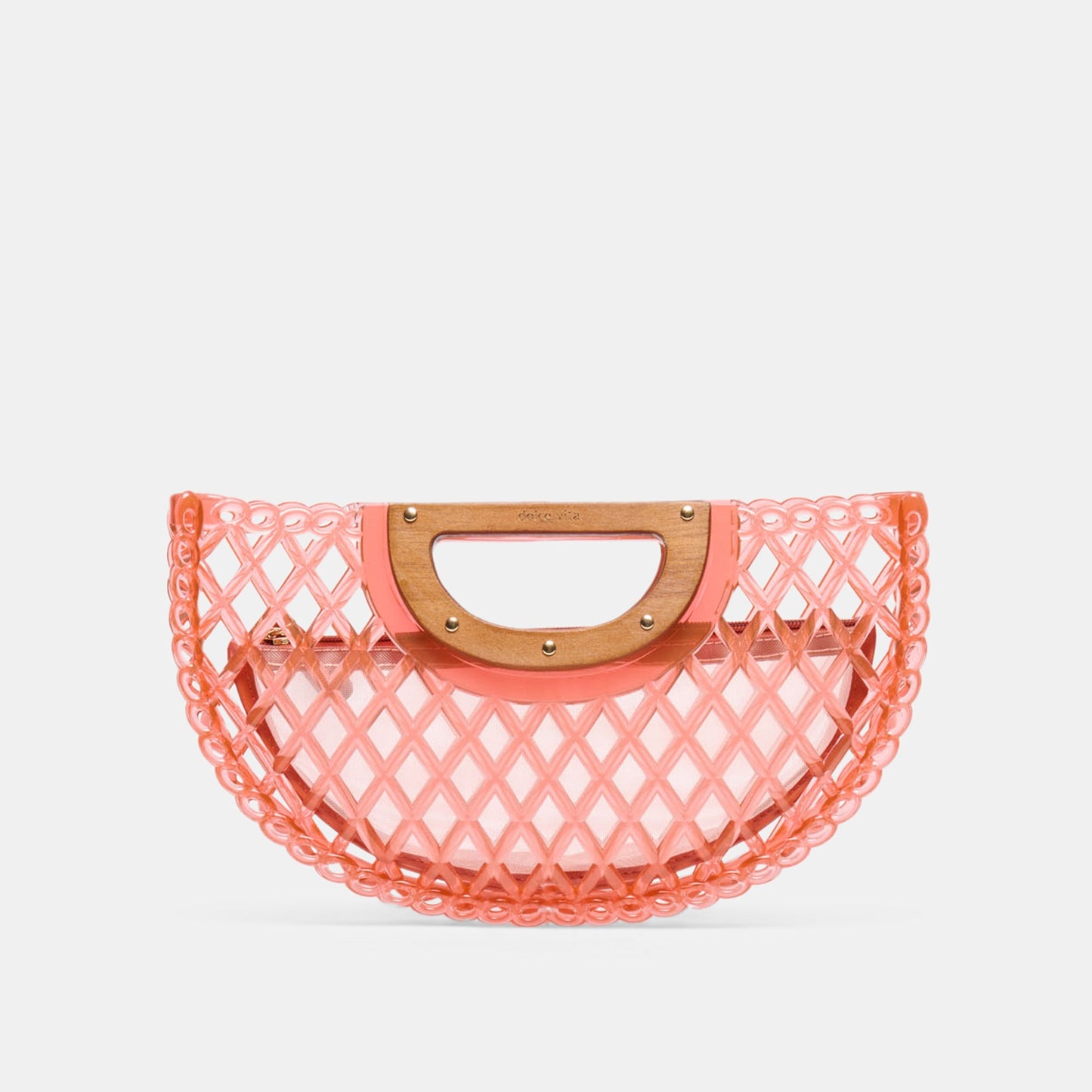 Solandra Coral Jelly Clutch