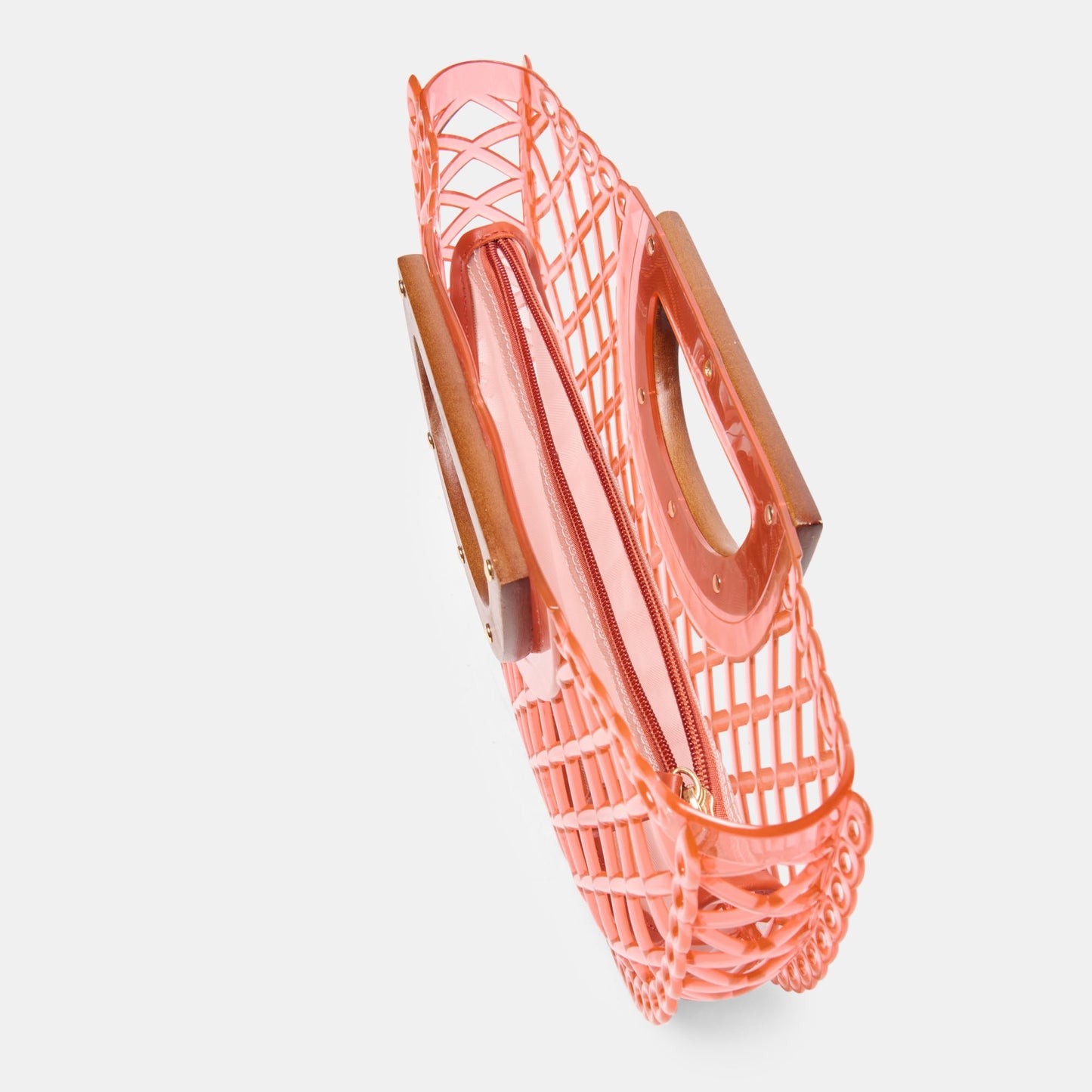Solandra Coral Jelly Clutch