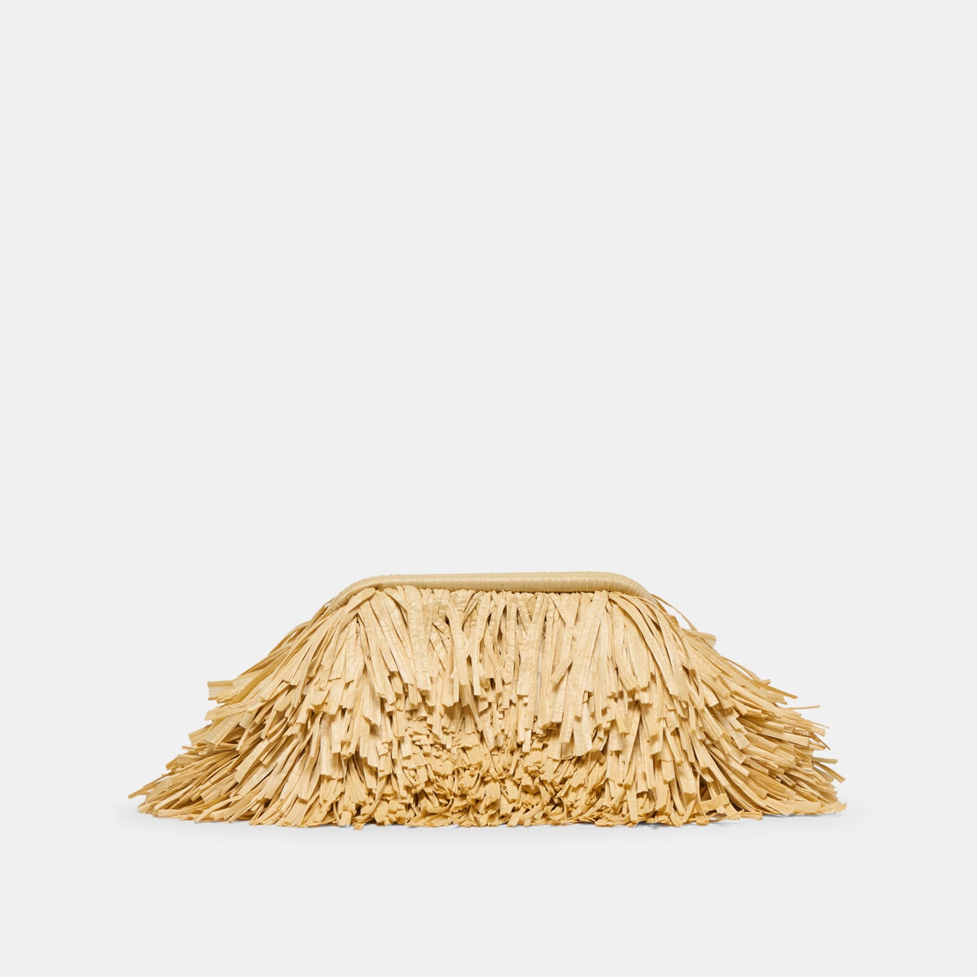 Serina Natural Raffia Clutch
