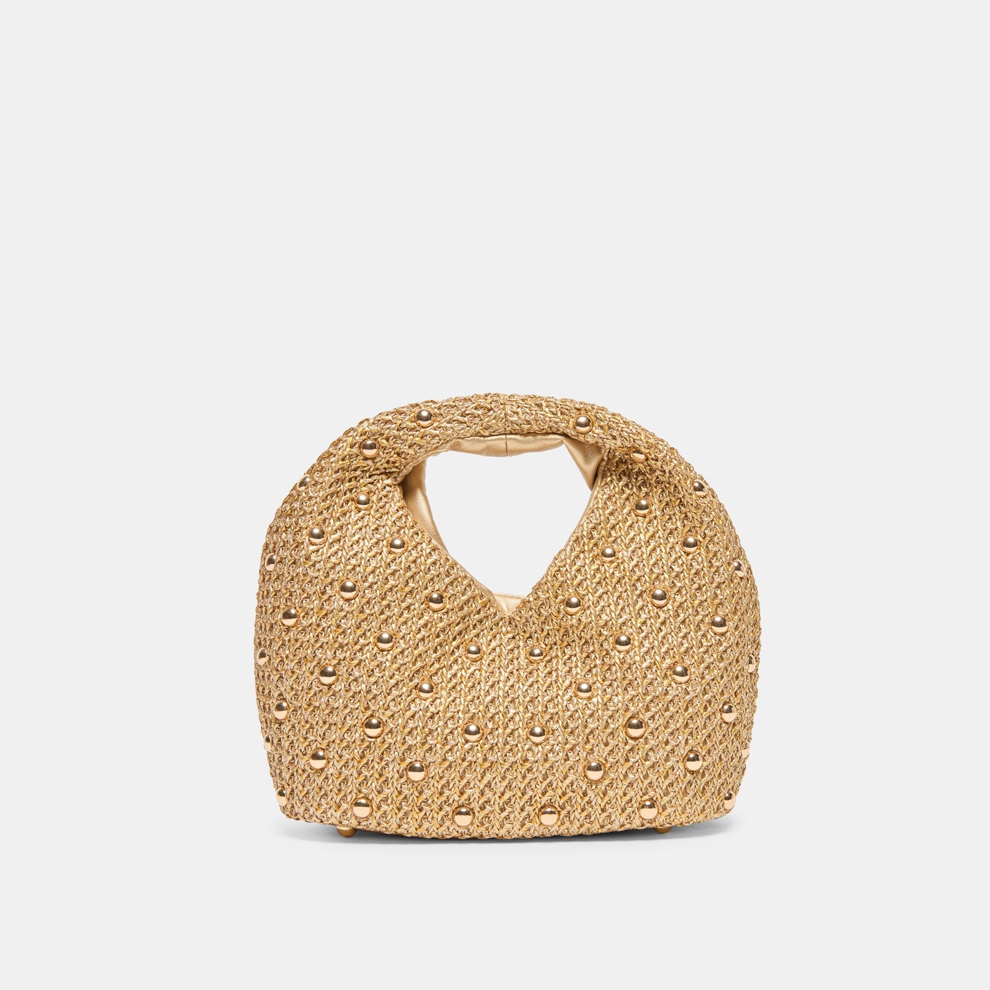 Dahlia Gold Raffia Handbag
