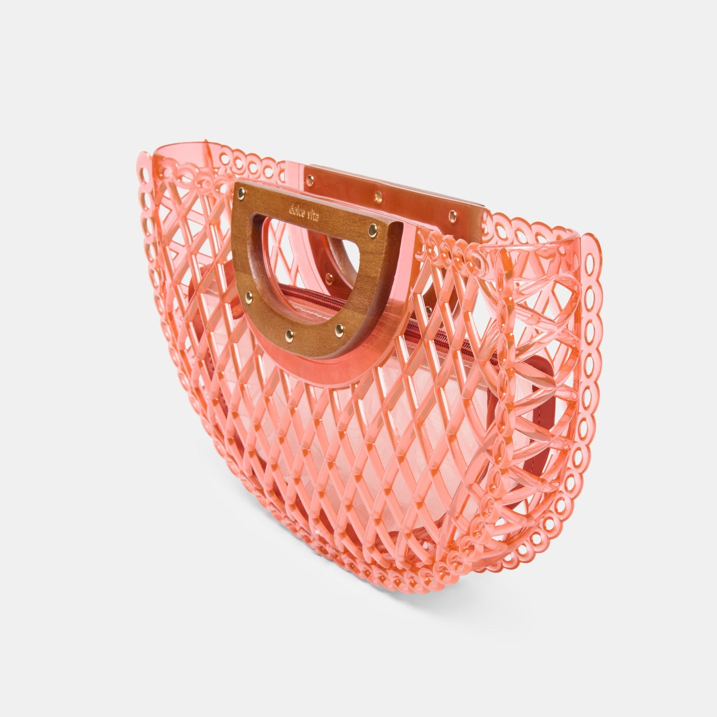 Solandra Coral Jelly Clutch