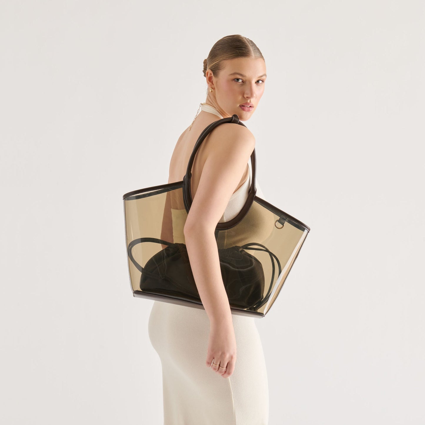 GISELLE Smoke Jelly Tote Shoulder Bag