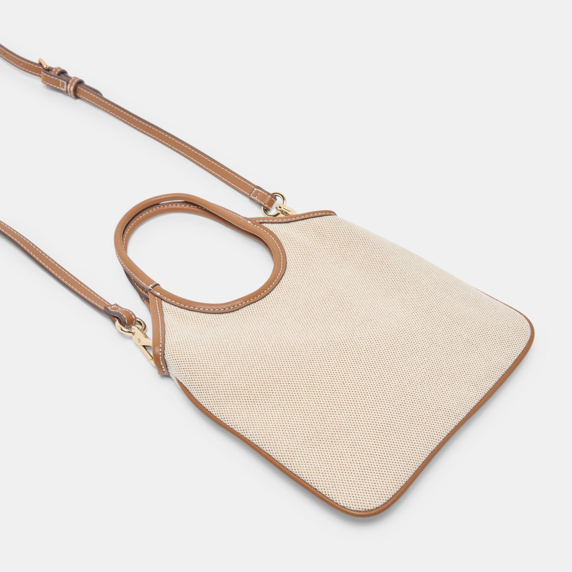 SYLVENE Natural Canvas Removable Crossbody Handbag