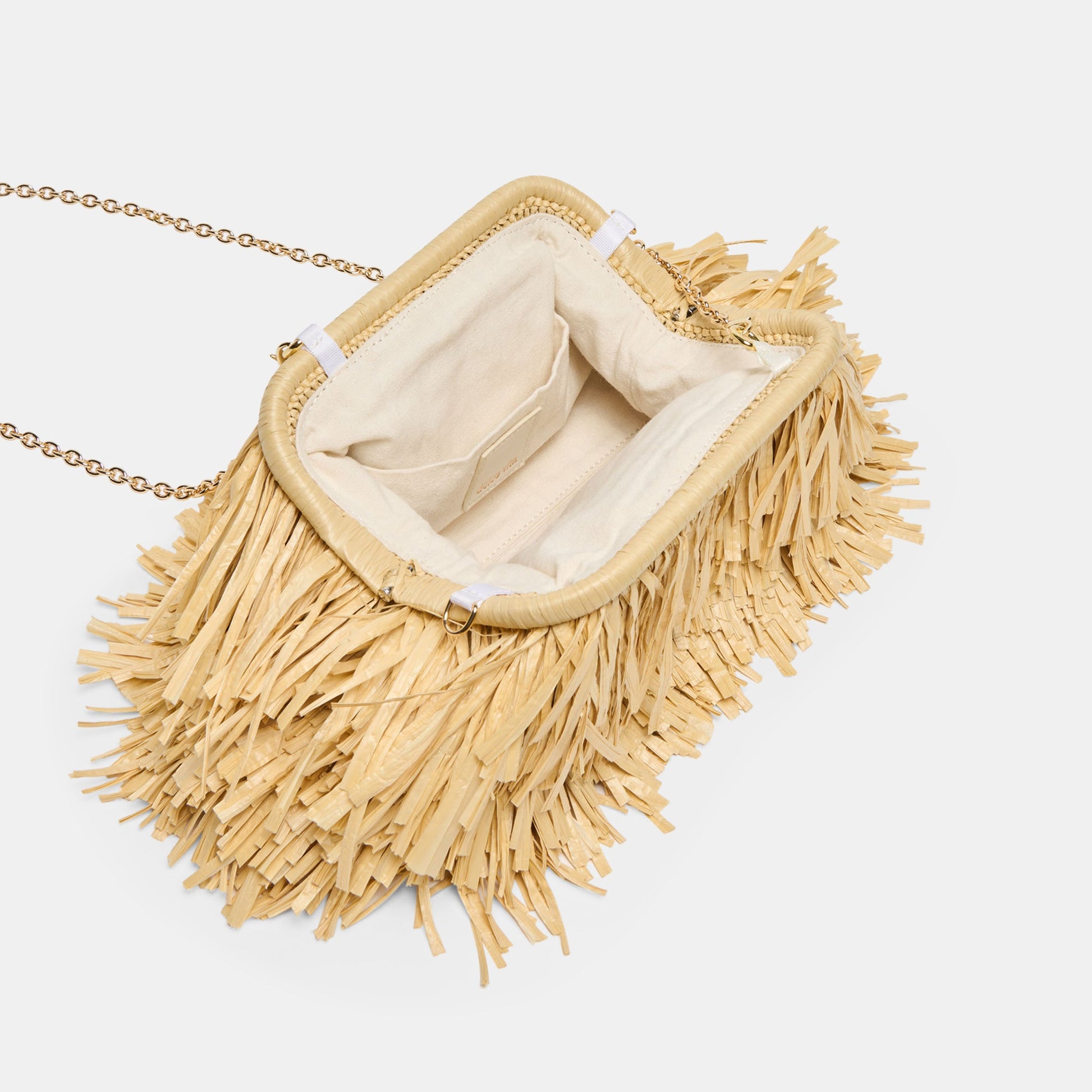 Serina Natural Raffia Clutch