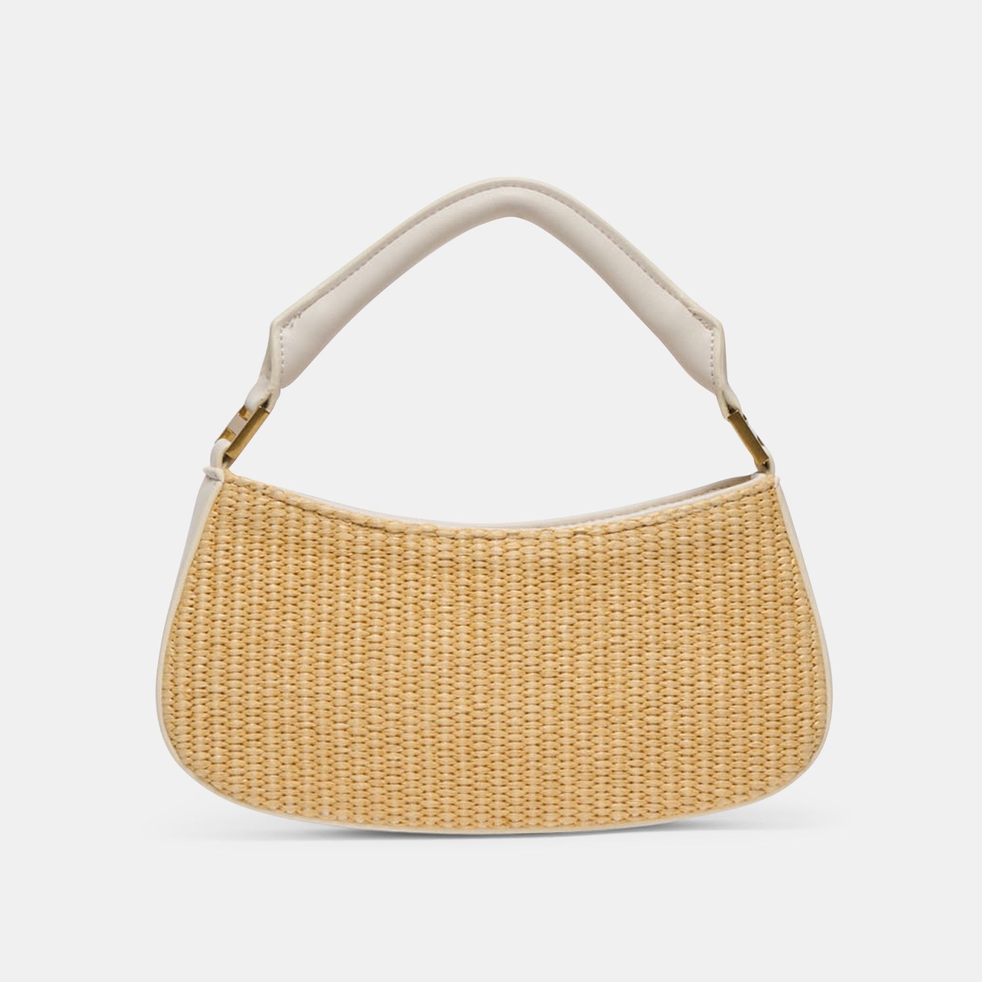 Nuala Raffia White Stella Handbag