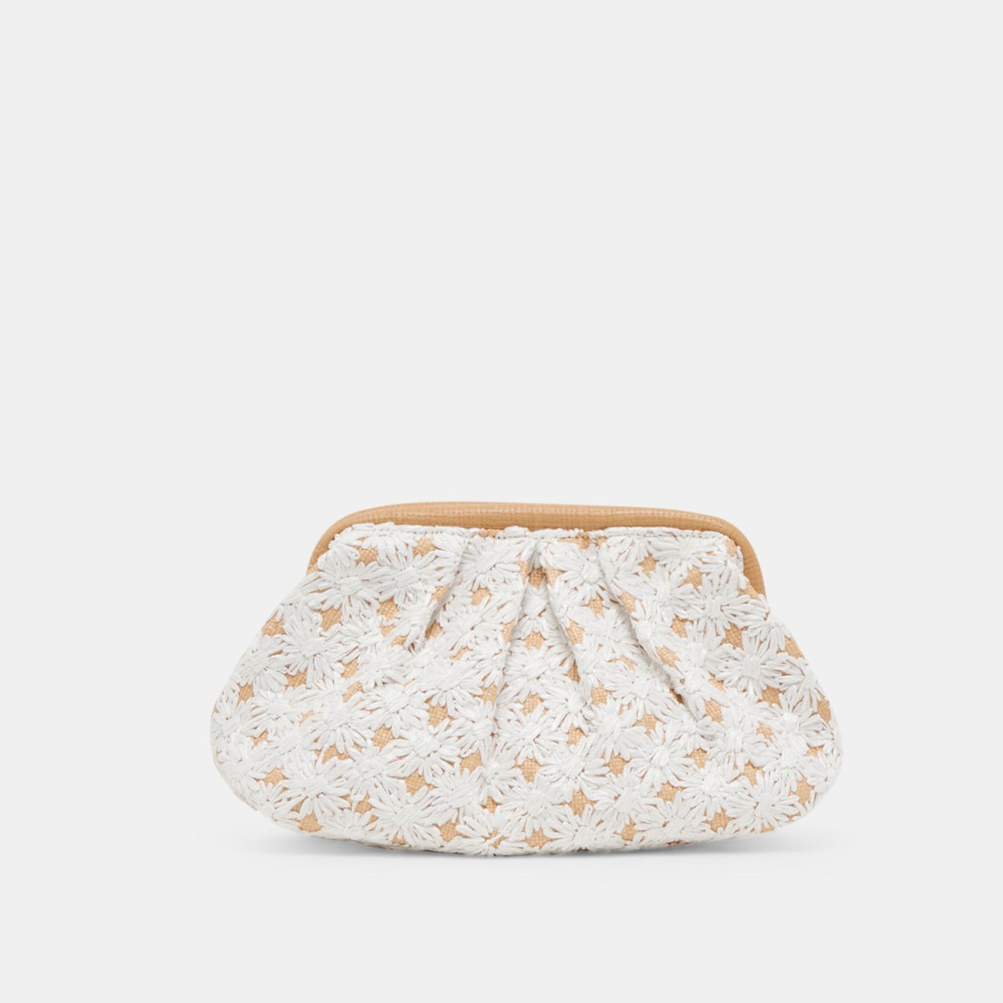 FIORE CLUTCH EMBROIDERED NATURAL RAFFIA
 – Dolce Vita