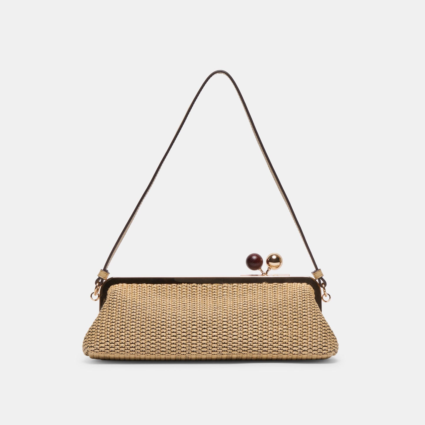 Ambriaa Natural Raffia Shoulder Bag