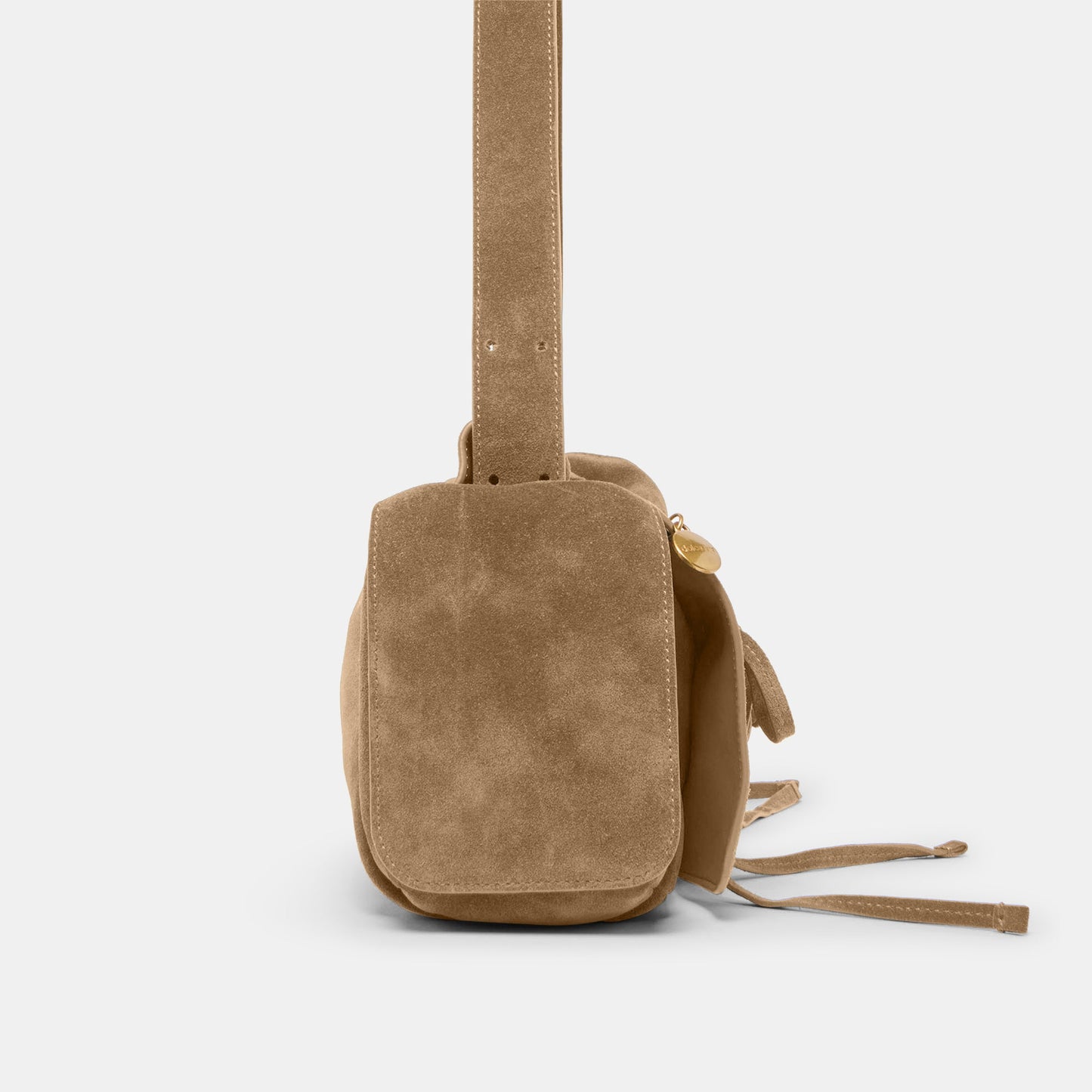 Hudson Olive Suede Shoulder Bag
