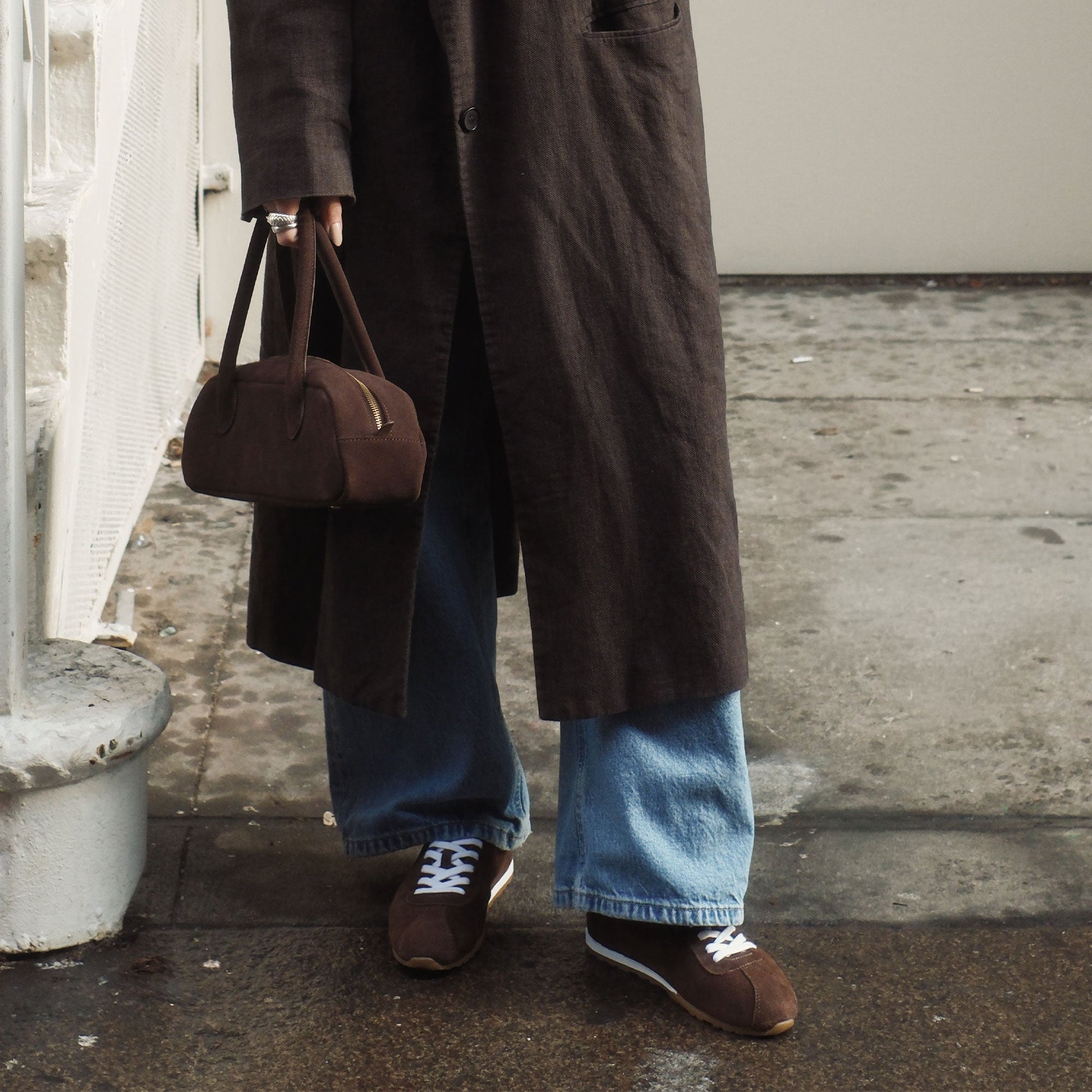 Boracay Chocolate Suede Shoulder Bag