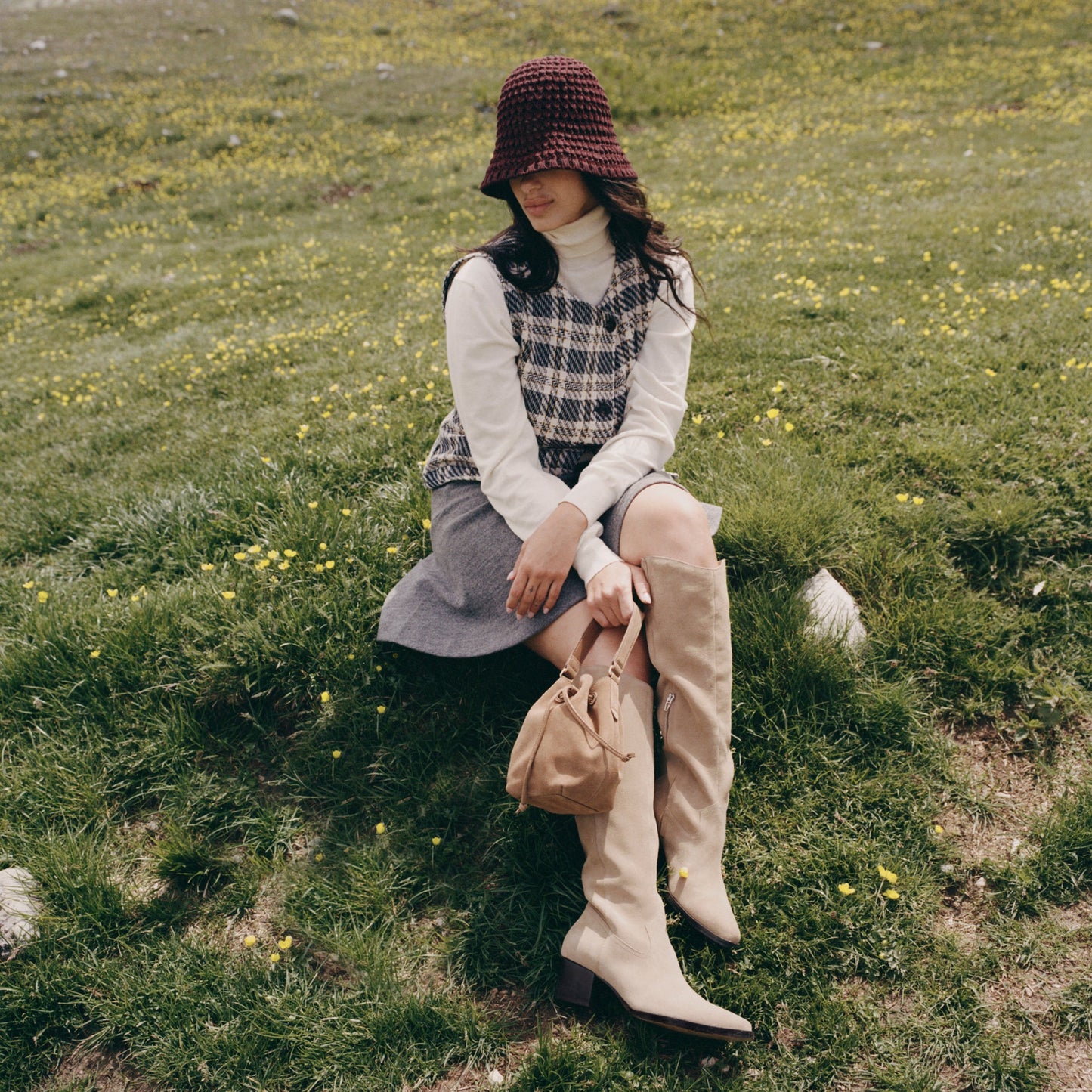 Amaru Brown Suede Crossbody
