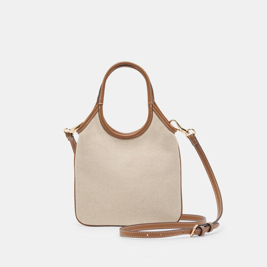 SYLVENE Natural Canvas Removable Crossbody Handbag