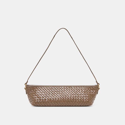 Savaii Brown Woven Leather Shoulder Bag