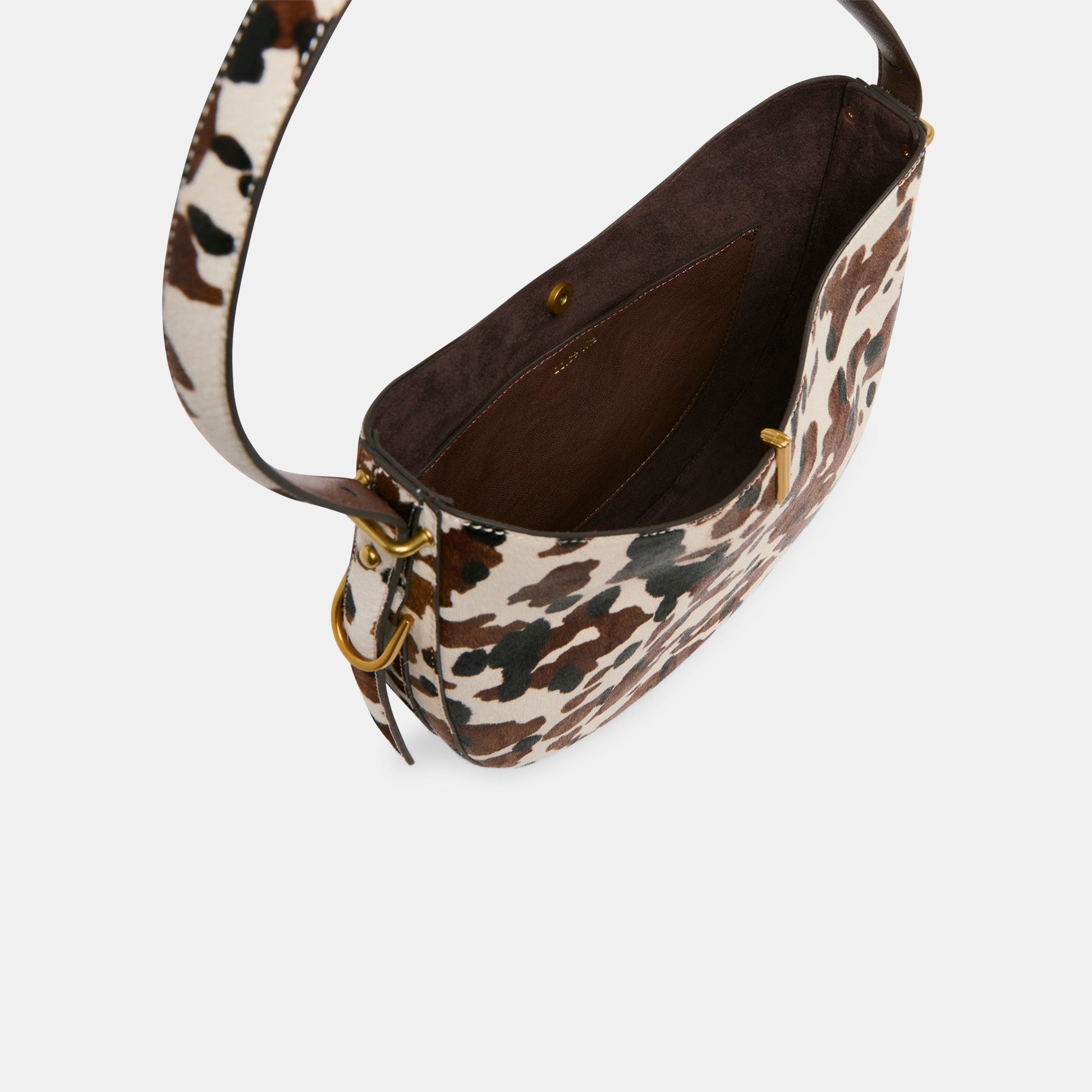 Bree Cocoa Calf Hair Shoulder Bag
