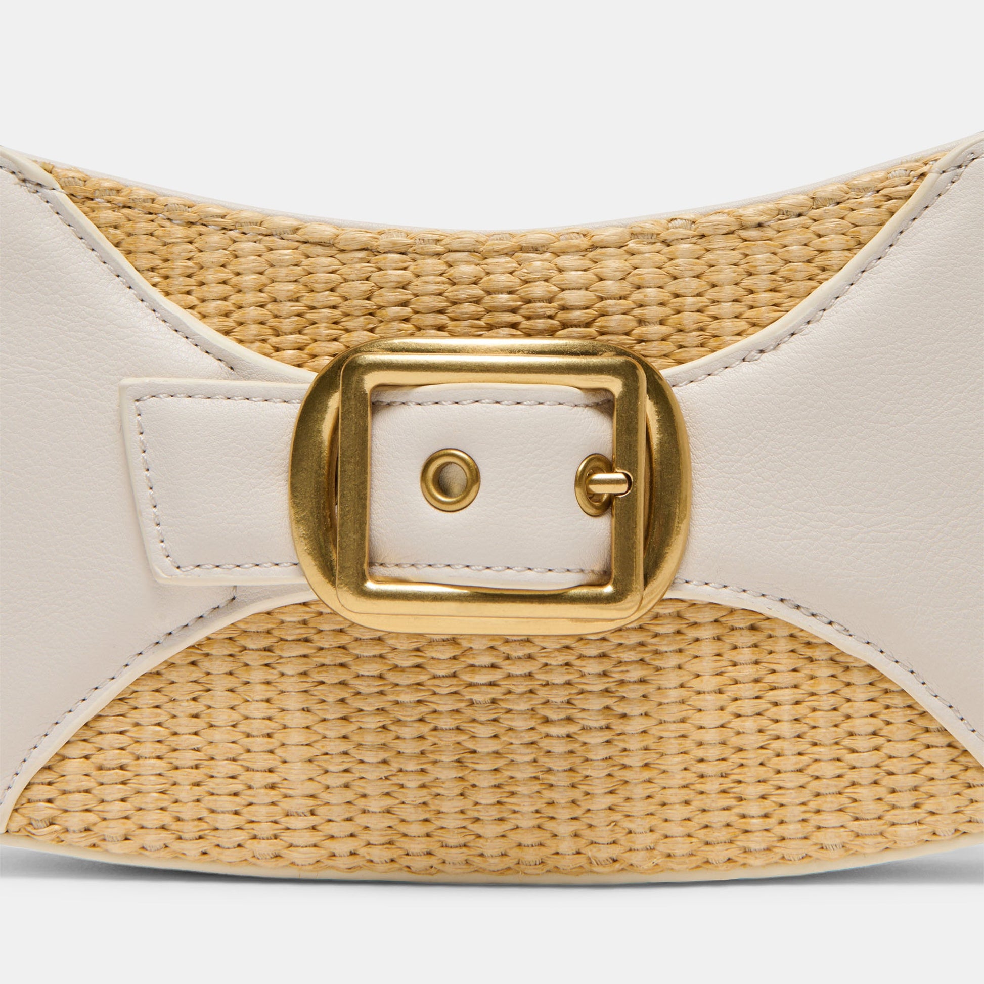 Nuala Raffia White Stella Handbag