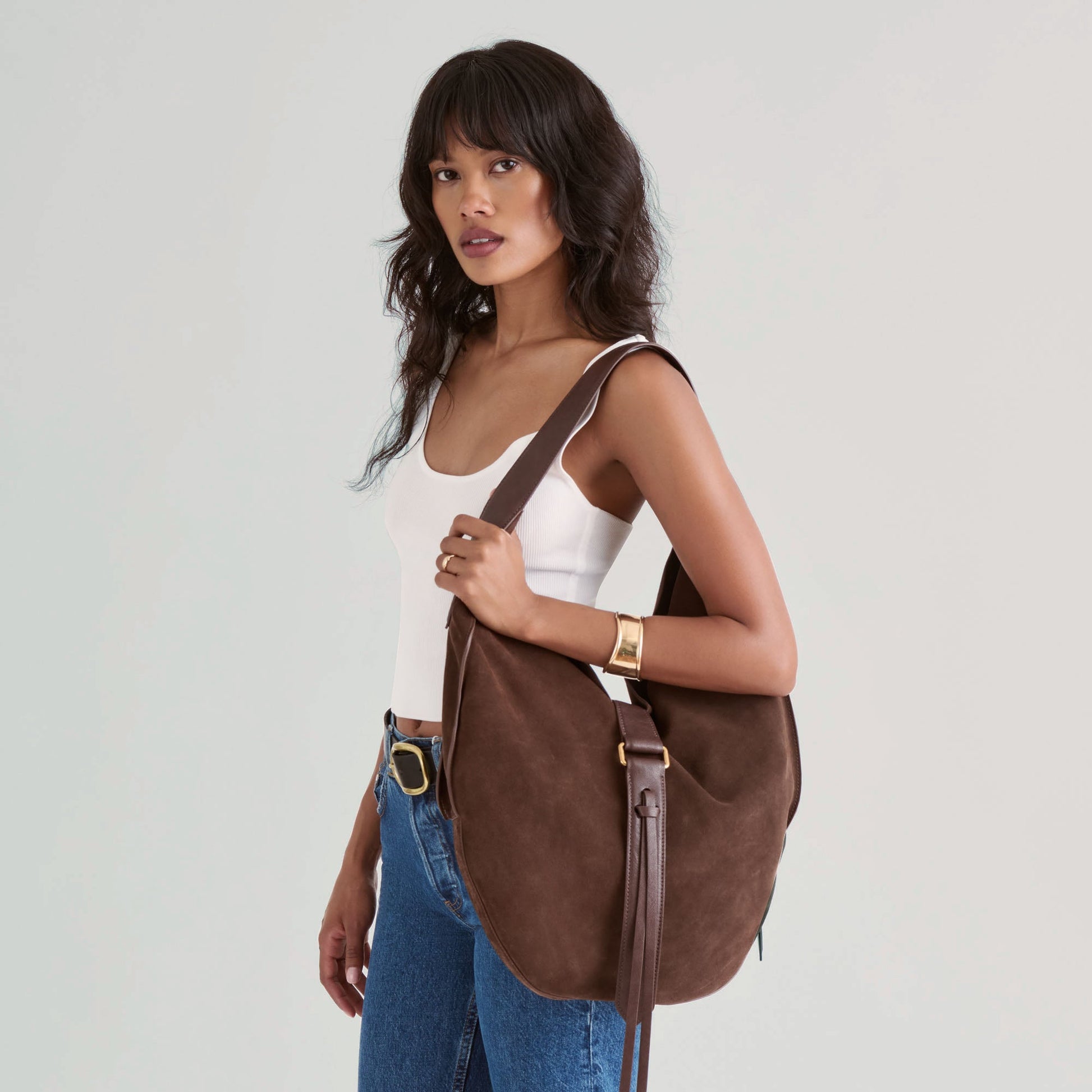 Oakley Chocolate Suede Tote