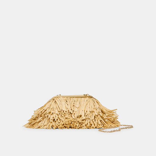 Serina Natural Raffia Clutch