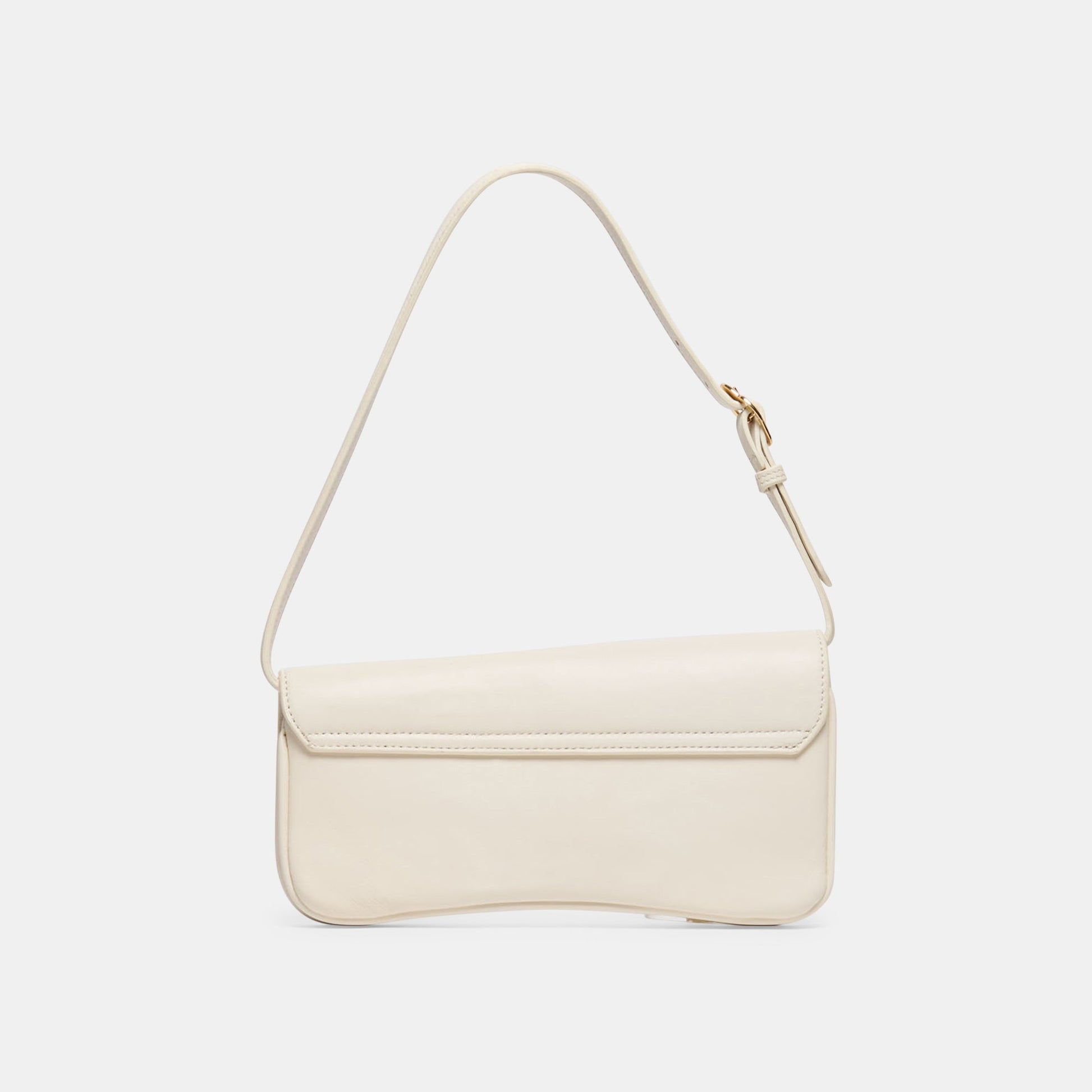 Azura White Leather Shoulder Bag