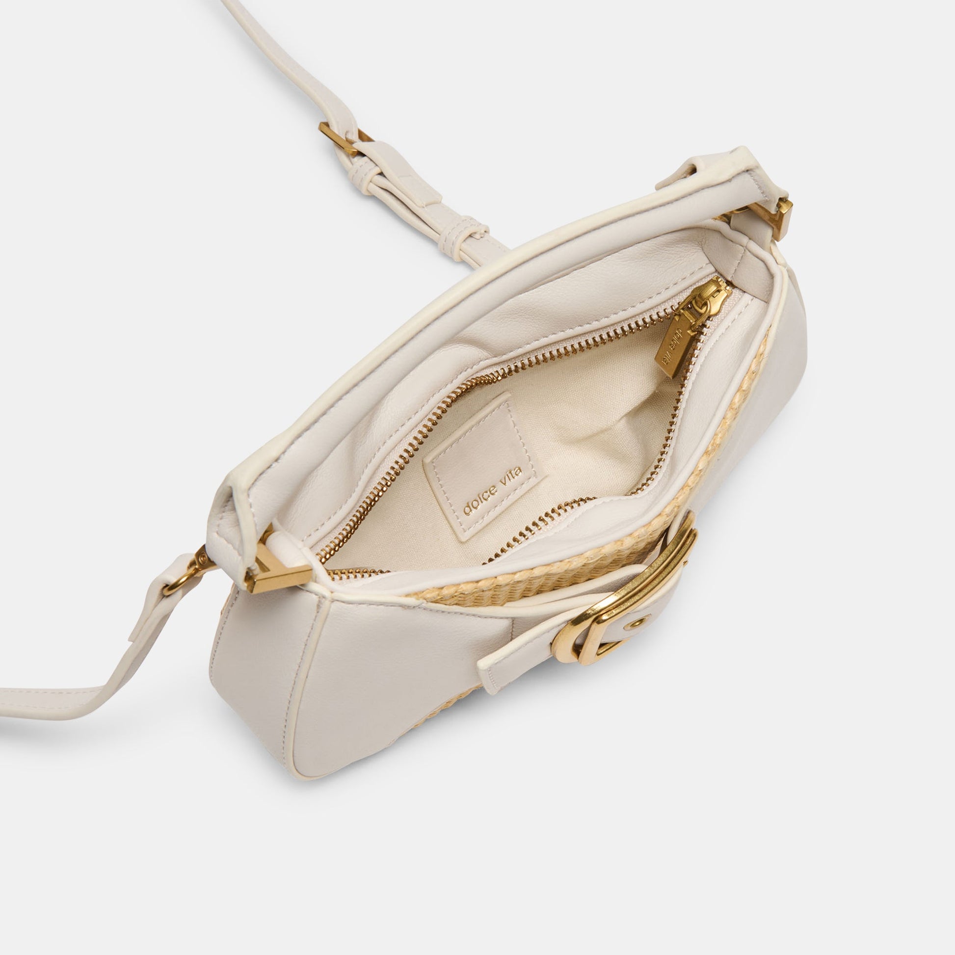 Nuala Raffia White Stella Handbag