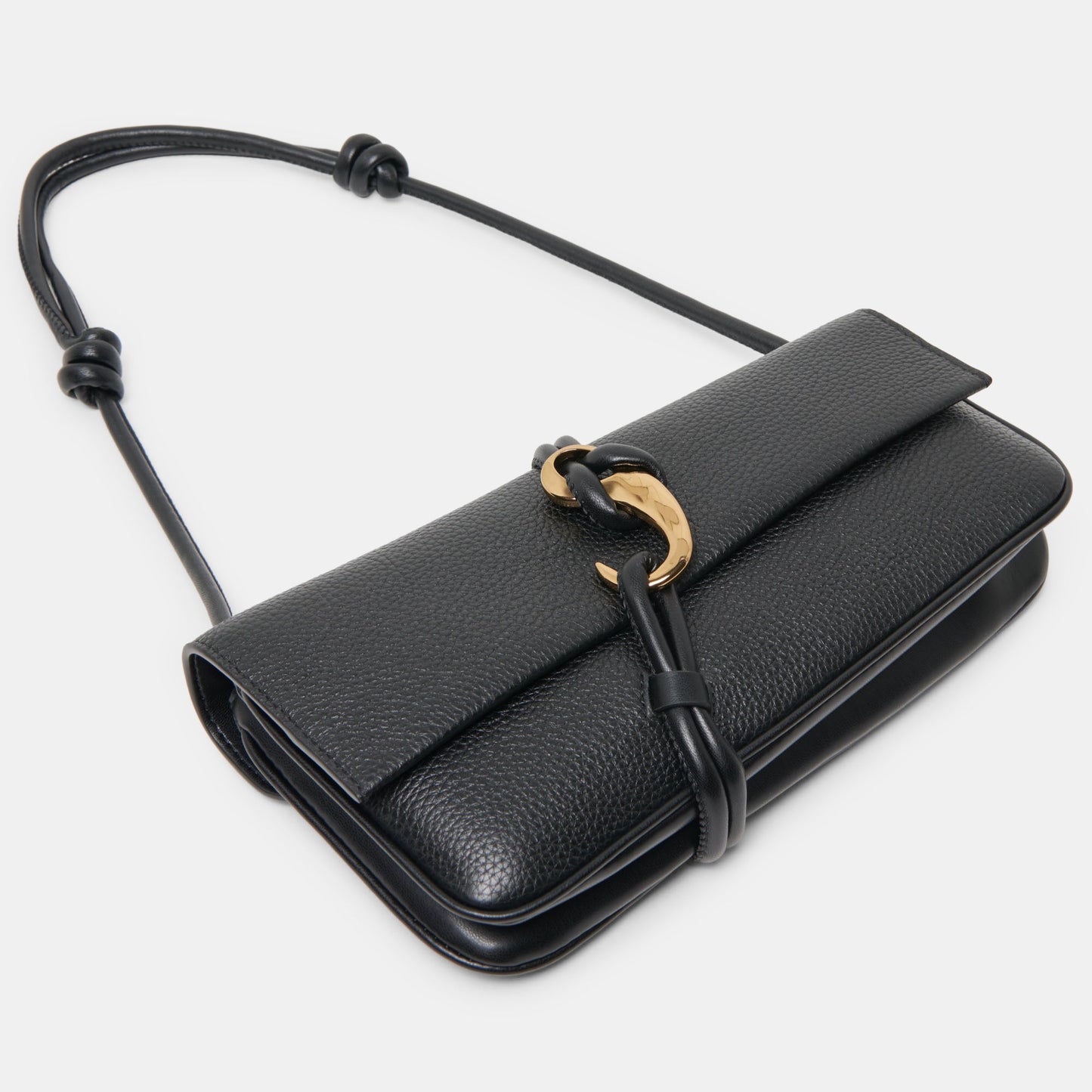 ALICE Black Leather Shoulder Bag