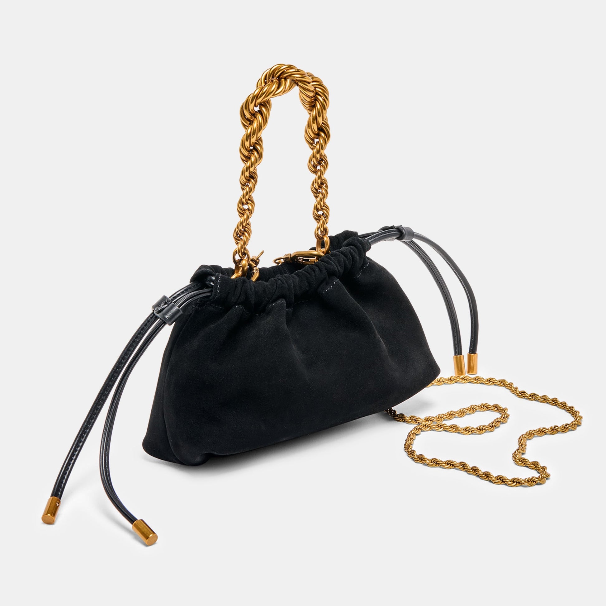 Cleo Black Suede Crossbody