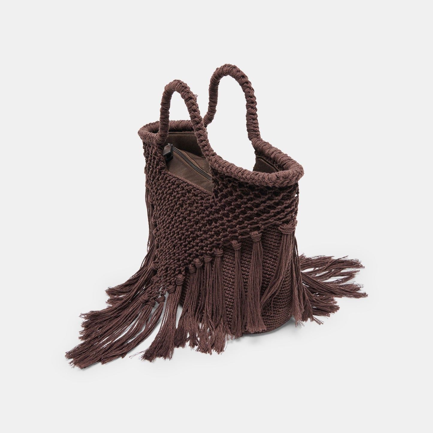 Birch Chocolate Crochet Handbag