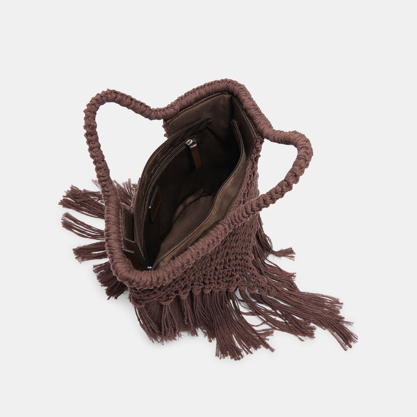 Birch Chocolate Crochet Handbag