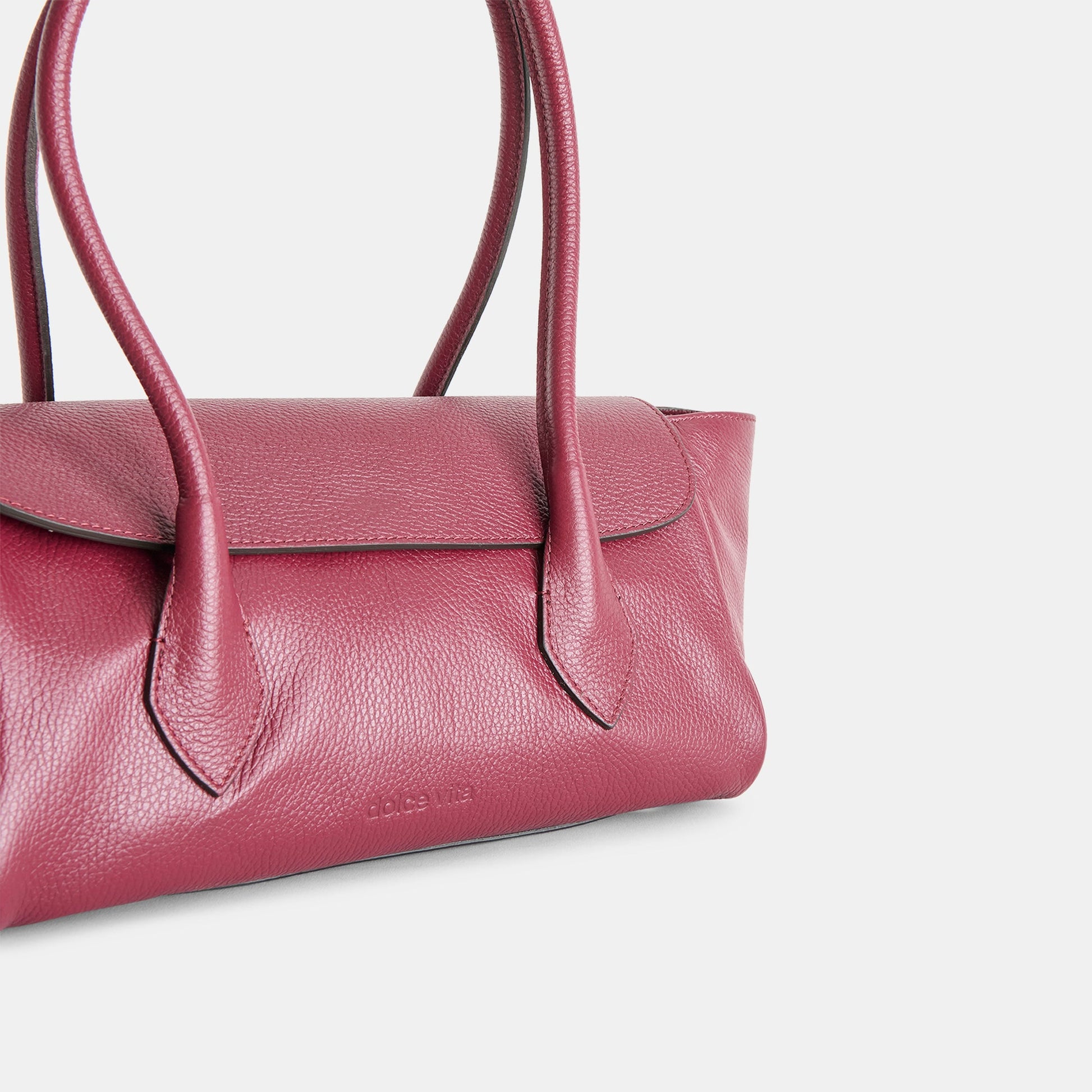 IRENE SHOULDER BAG BORDEAUX LEATHER
 – Dolce Vita