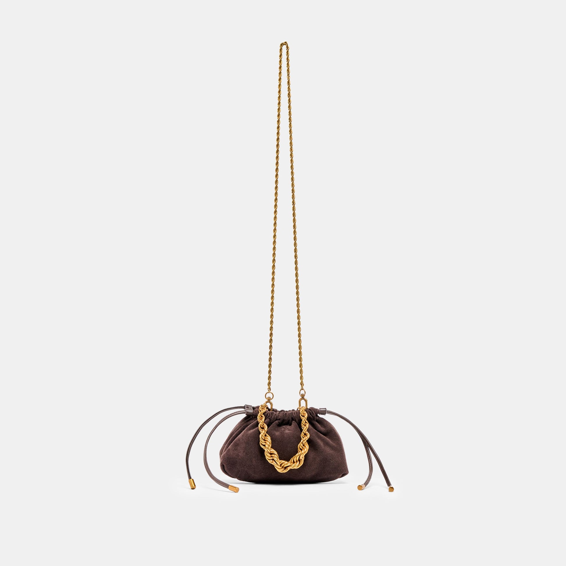 Cleo Espresso Suede Crossbody