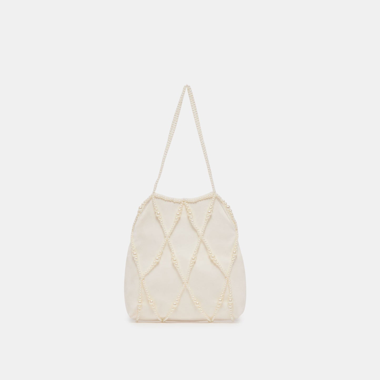 Serilda Ivory Satin Handbag