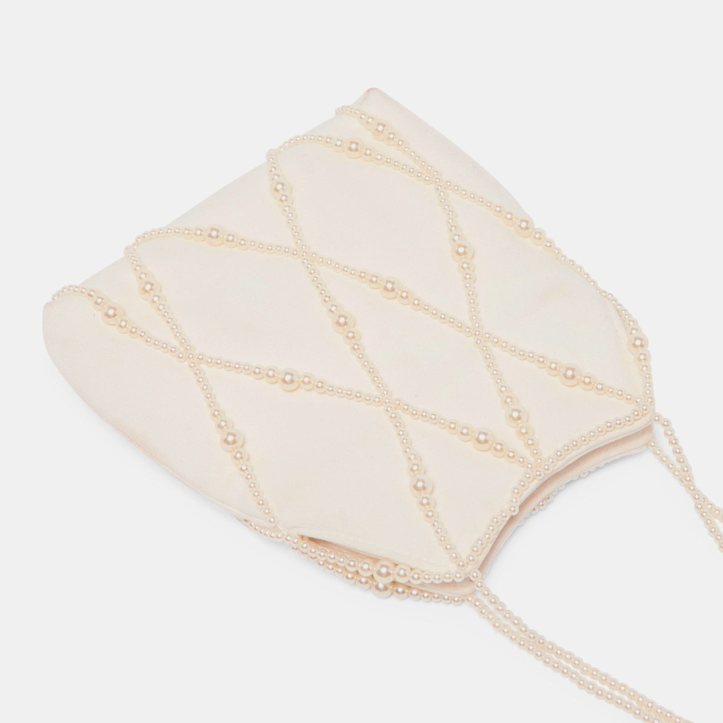 Serilda Ivory Satin Handbag